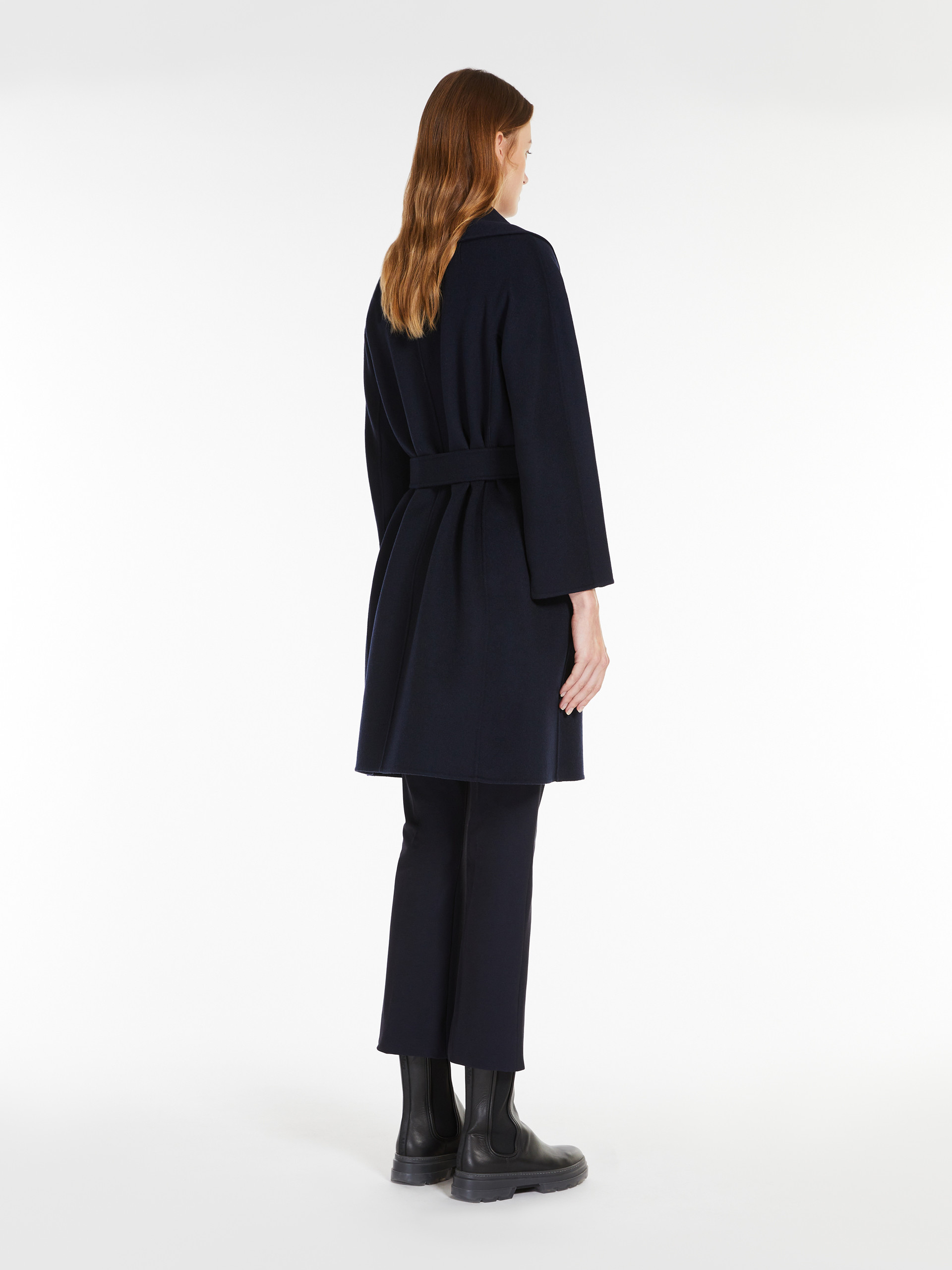MAX MARA - Wool robe coat - MIDNIGHTBLUE - MAX MARA SALE