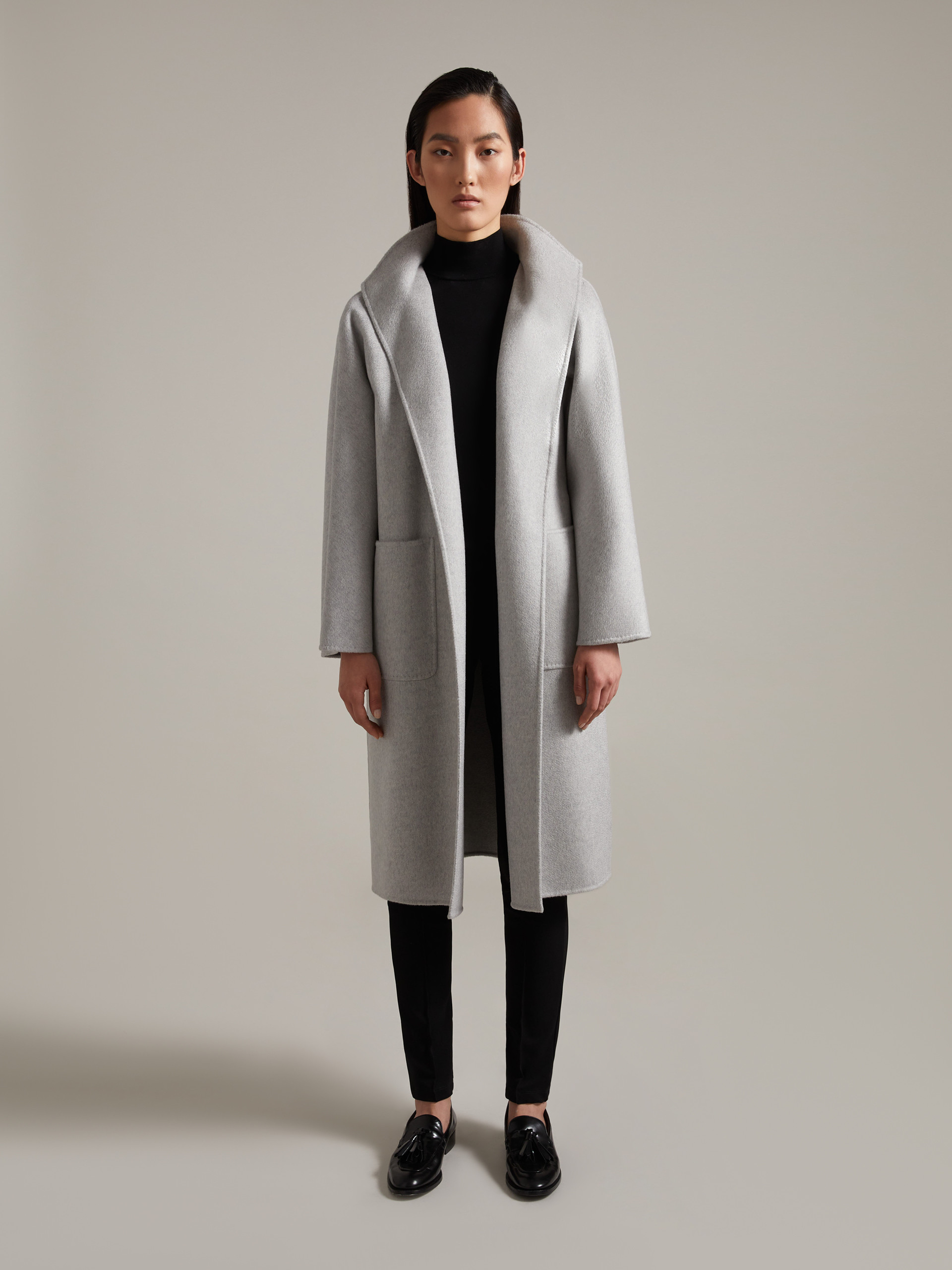 MAX MARA - Cashmere cardigan coat - LIGHT GREY - MAX MARA SALE