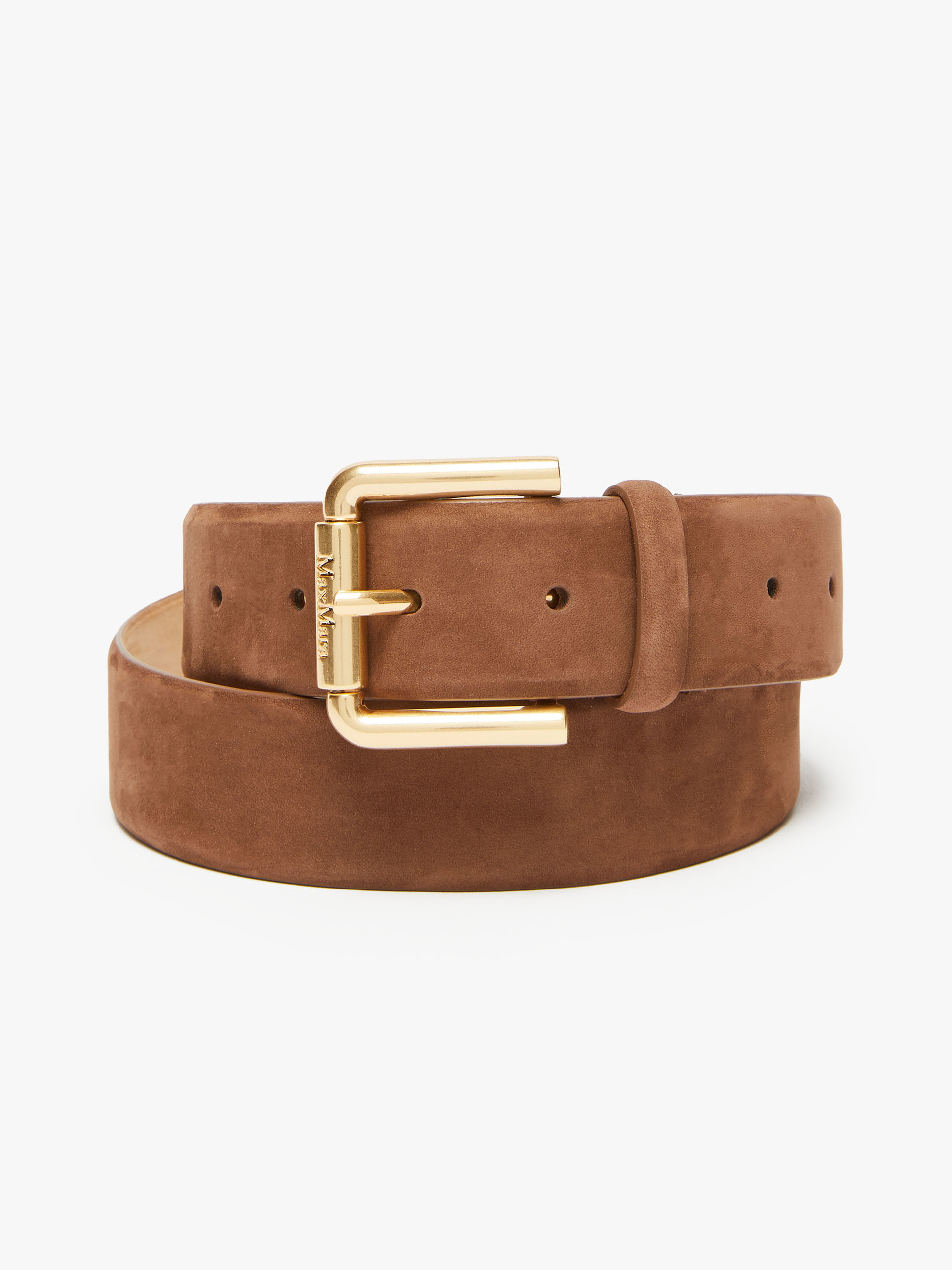 MAX MARA - Nubuck belt - TOBACCO - MAX MARA SALE