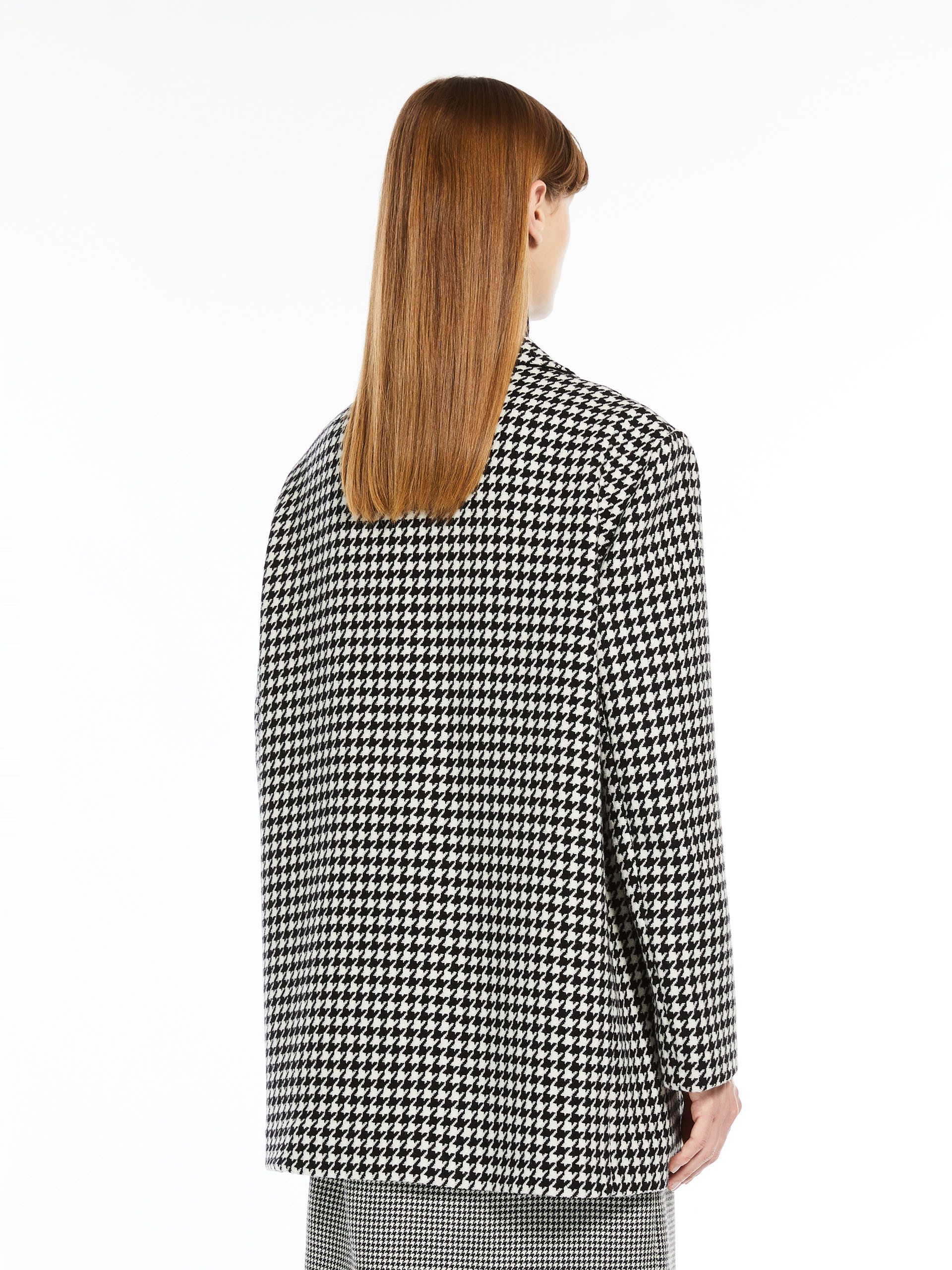 MAX MARA - Patterned wool blazer - BLACK WHITE - MAX MARA SALE