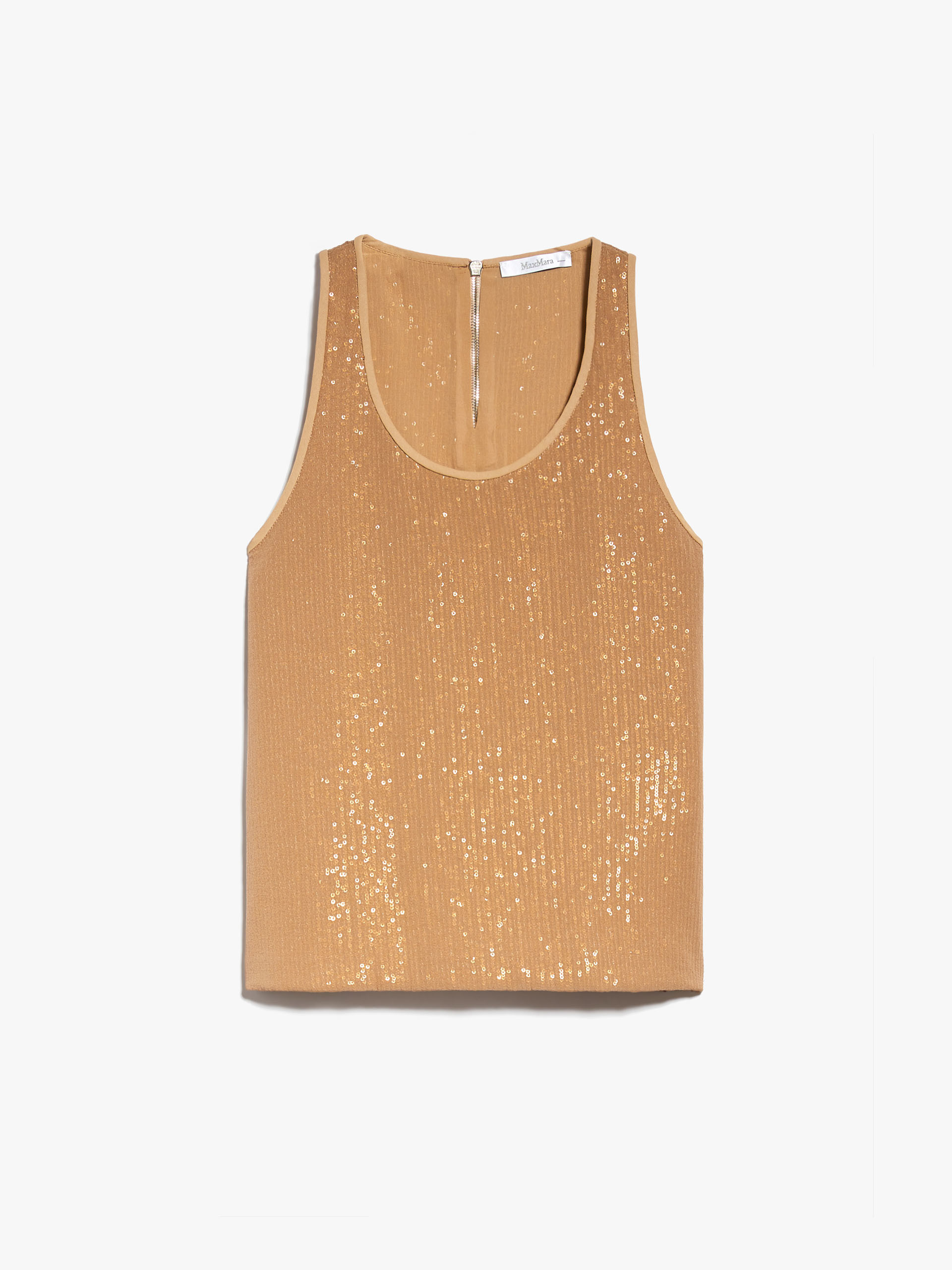 MAX MARA - Sequinned top - CAMEL - MAX MARA SALE