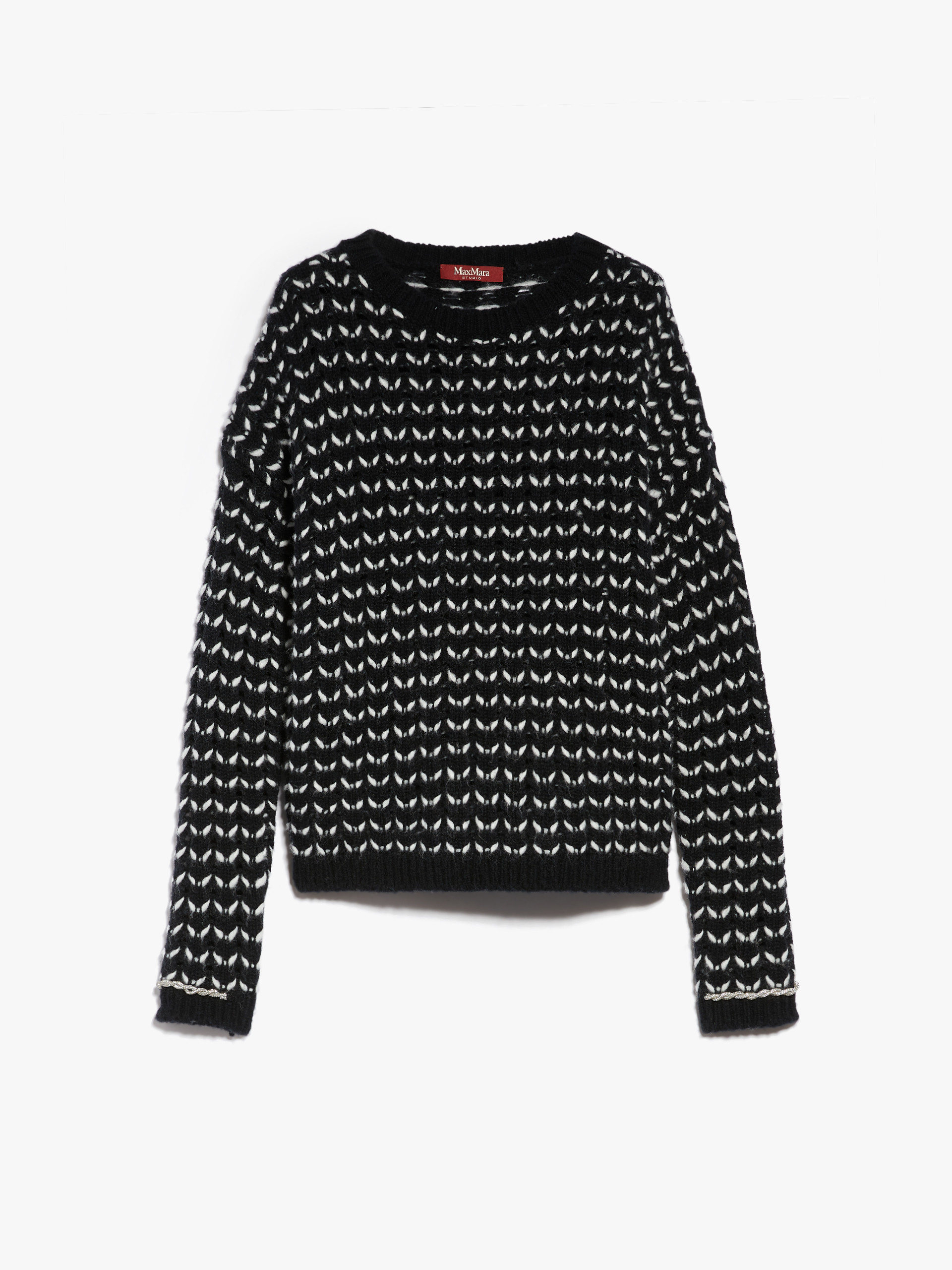 MAX MARA - Wool jacquard jumper - BLACK - MAX MARA SALE