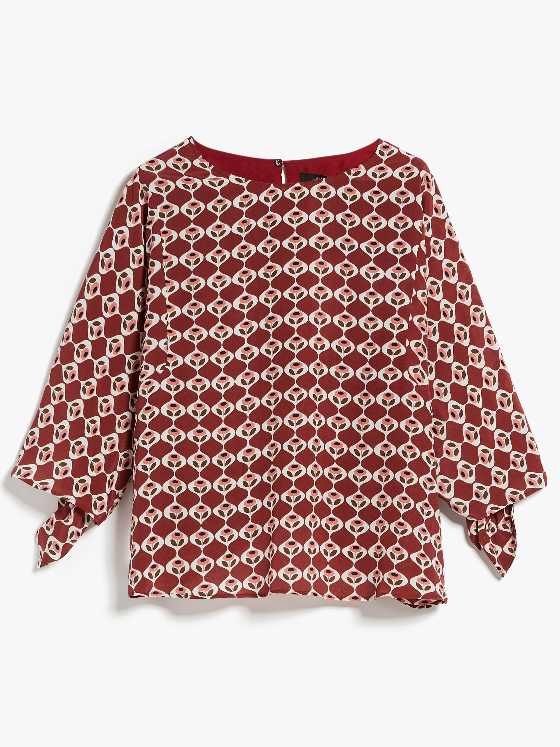 MAX MARA - Printed silk blouse - RUST - MAX MARA SALE