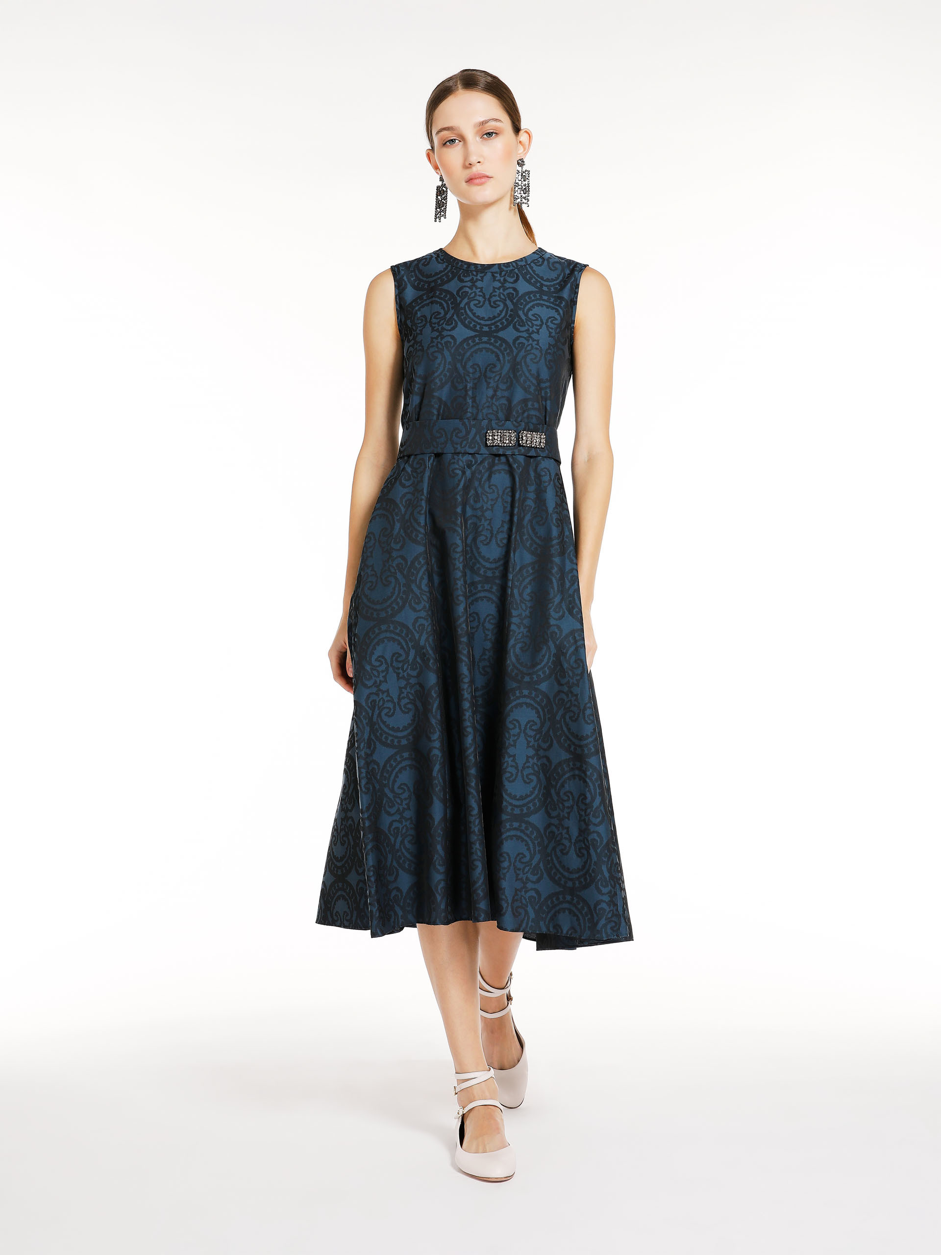 MAX MARA - Jacquard dress - MIDNIGHTBLUE - MAX MARA SALE