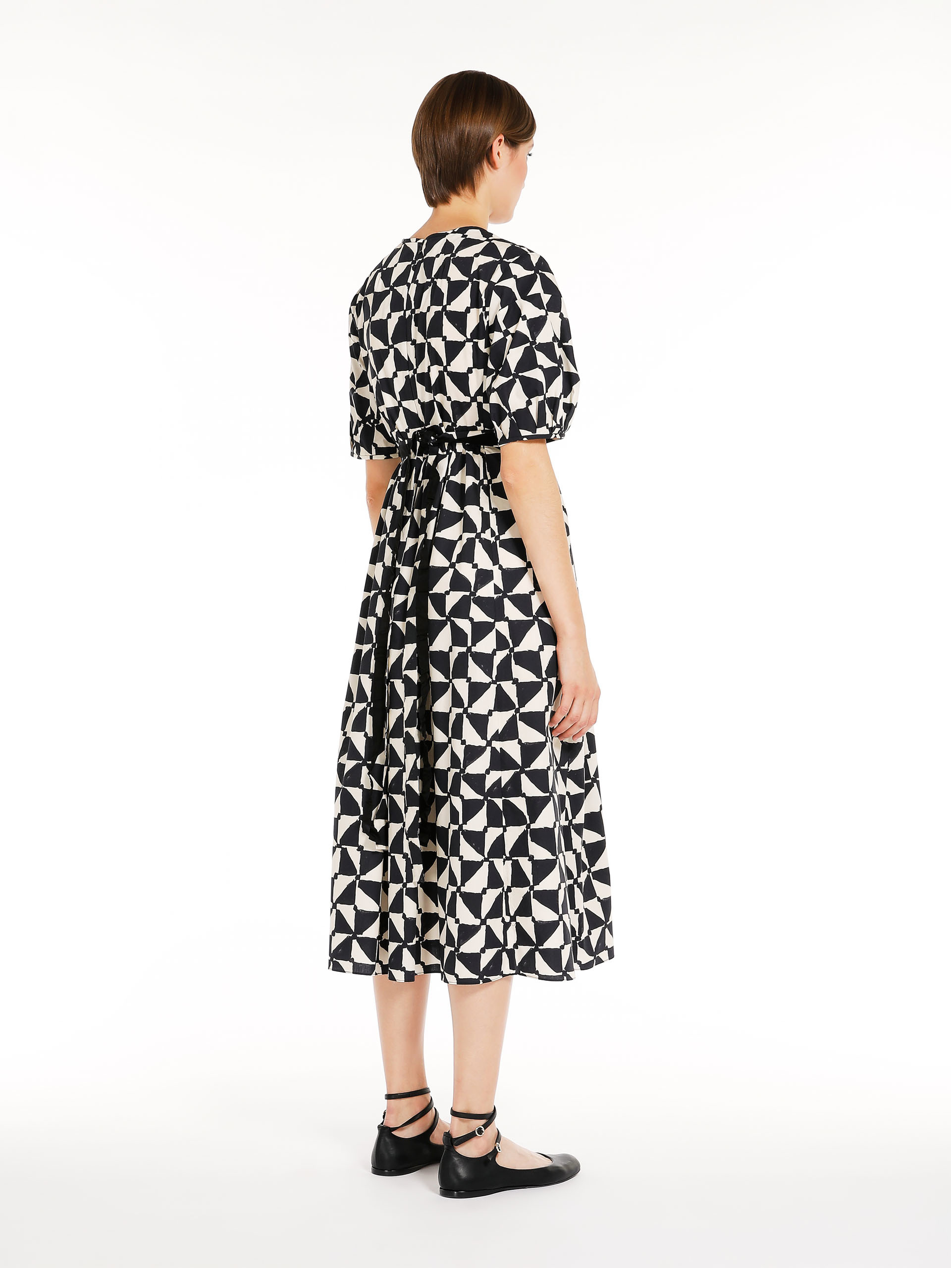 MAX MARA - Printed poplin dress - MIDNIGHTBLUE - MAX MARA SALE