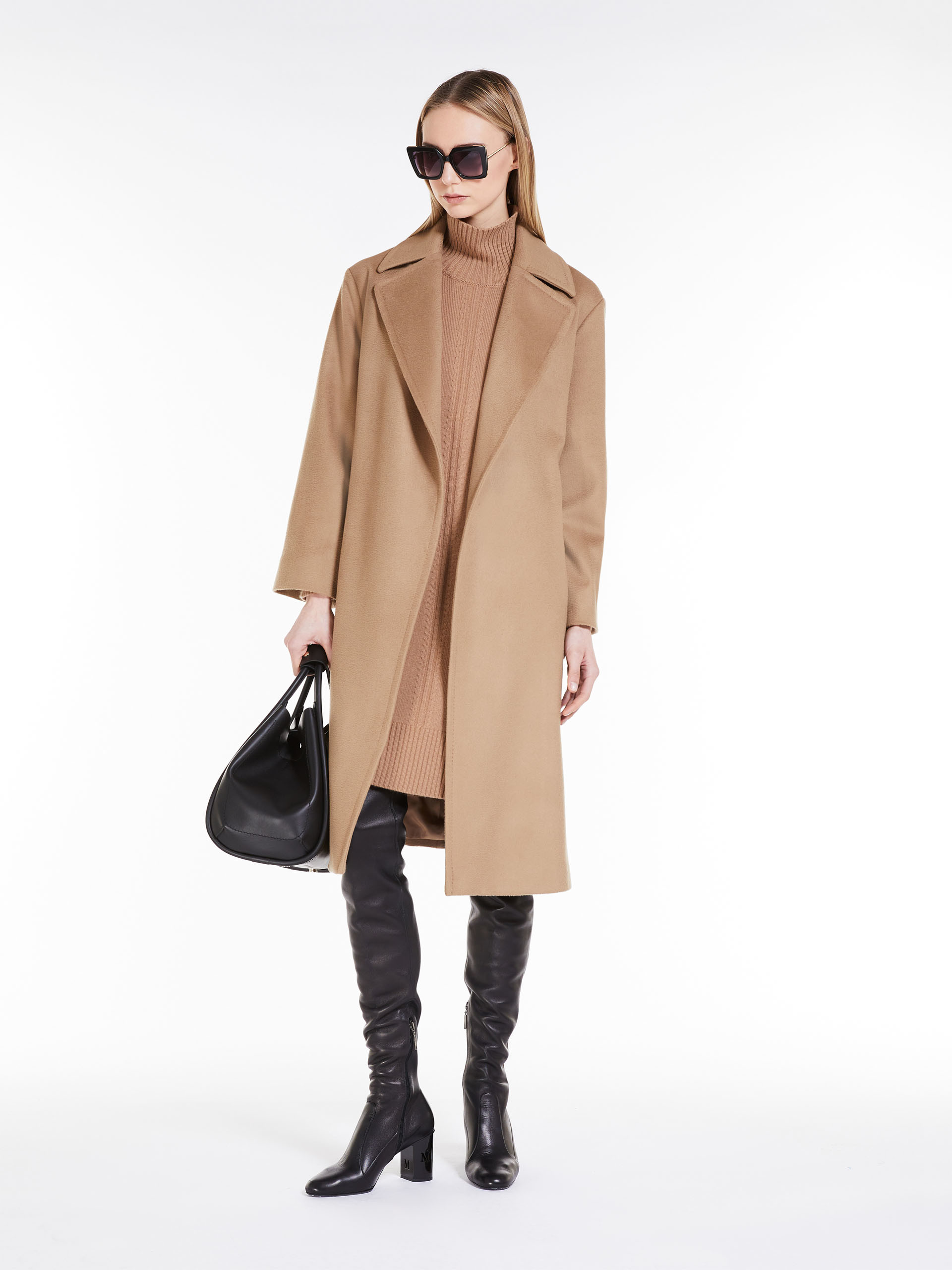 MAX MARA - Wool wrap coat - CAMEL - MAX MARA SALE