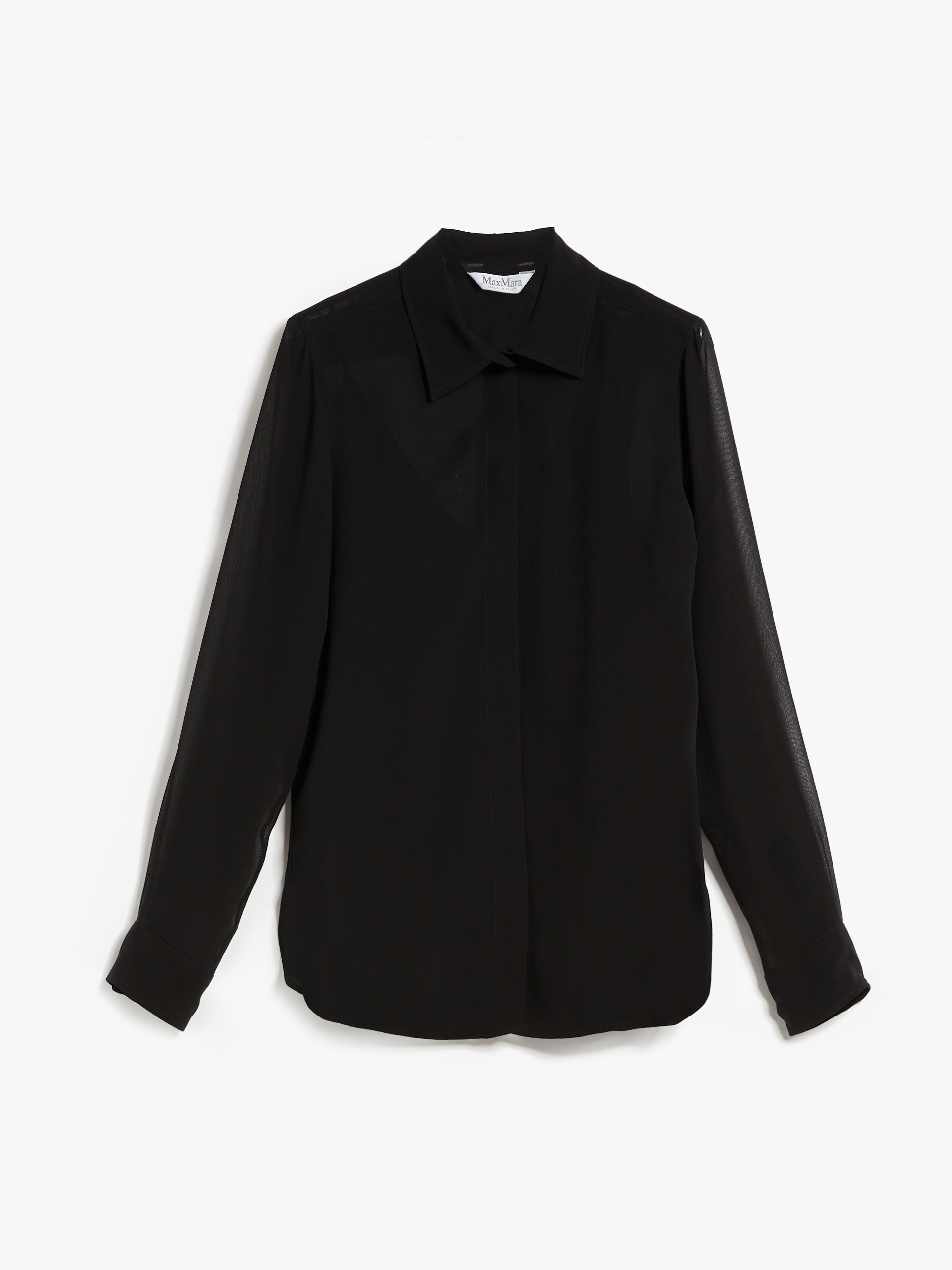 MAX MARA - Silk georgette shirt - BLACK - MAX MARA SALE