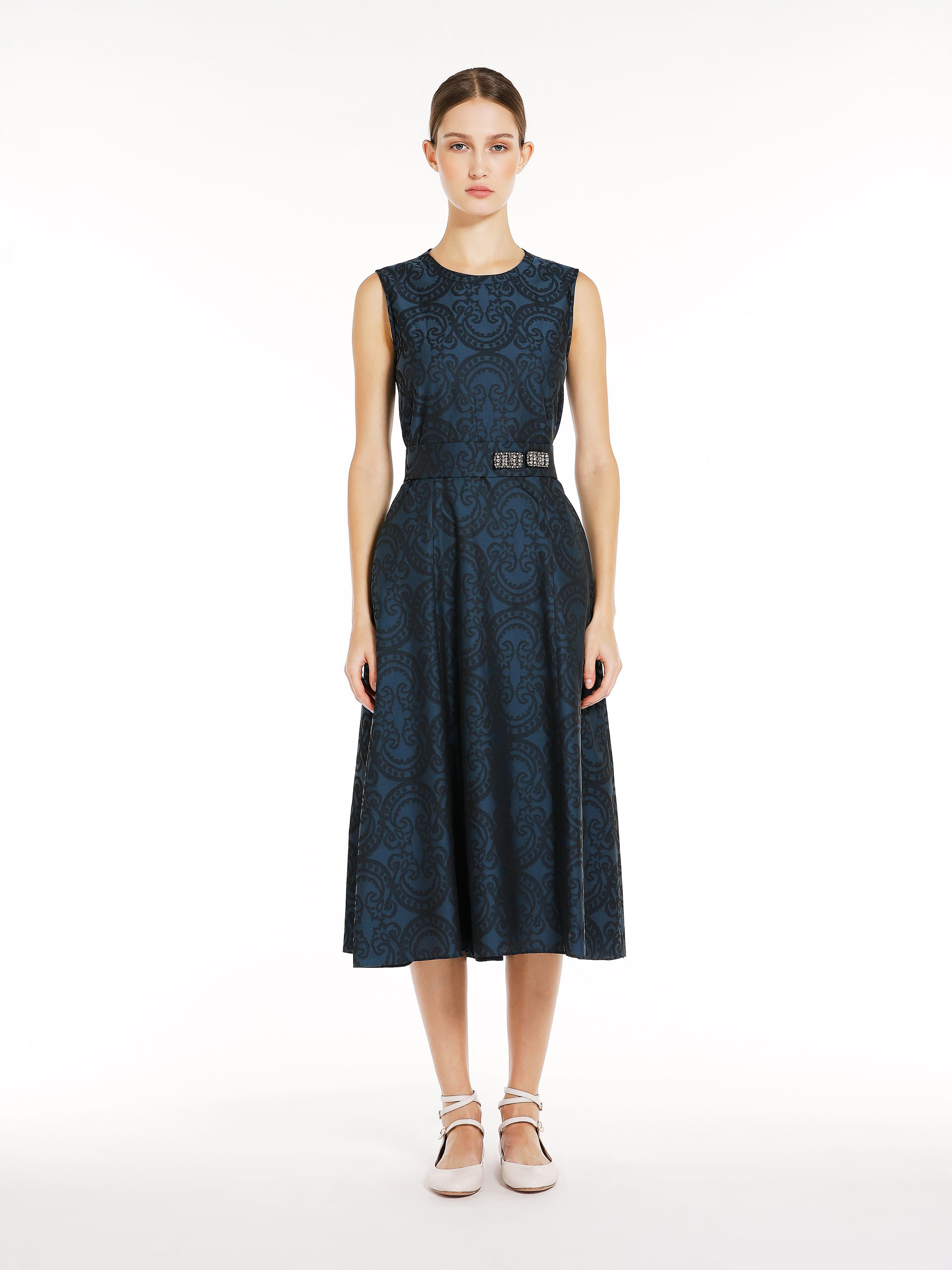 MAX MARA - Jacquard dress - MIDNIGHTBLUE - MAX MARA SALE