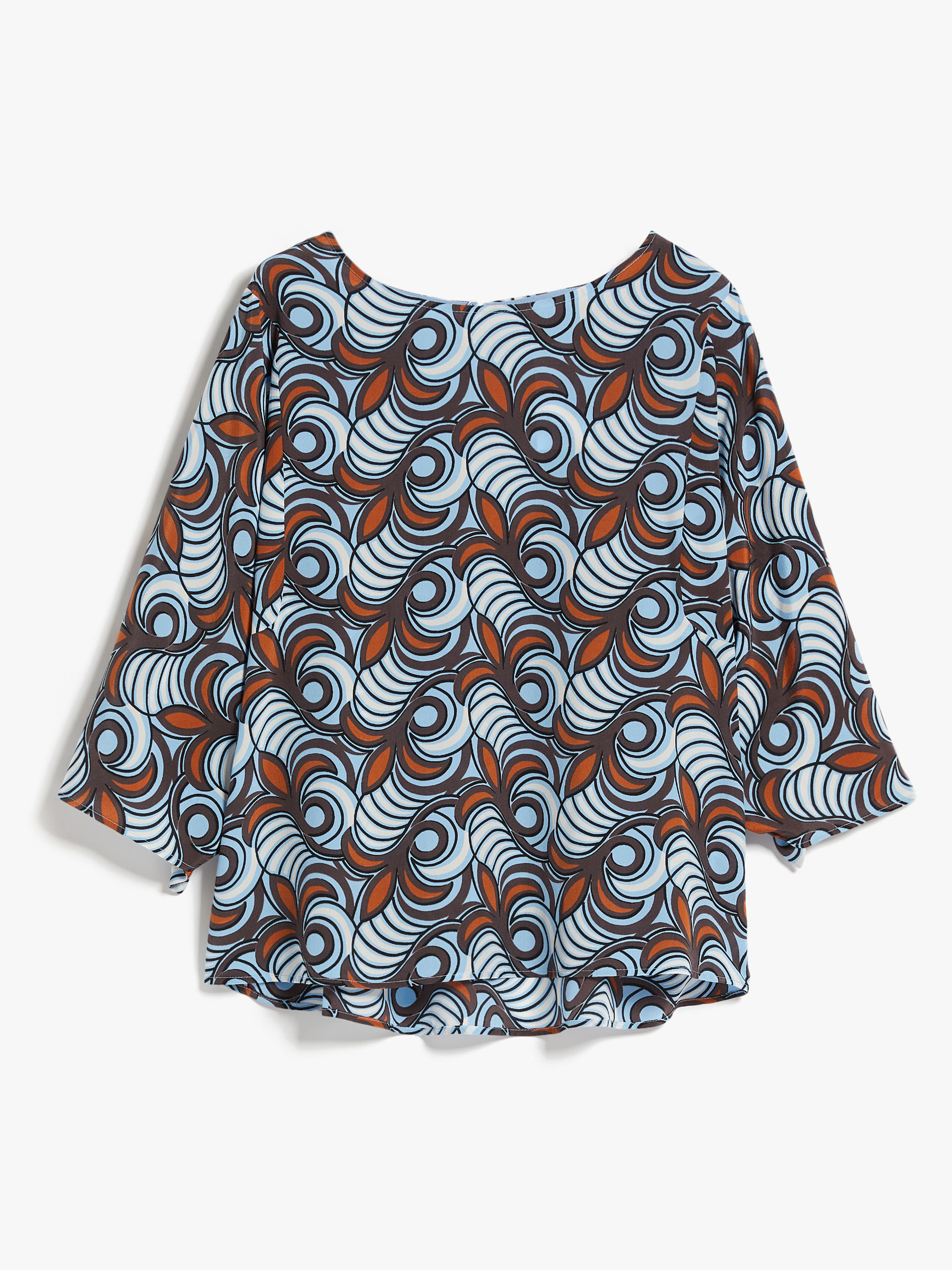 MAX MARA - Printed silk blouse - TOBACCO - MAX MARA SALE