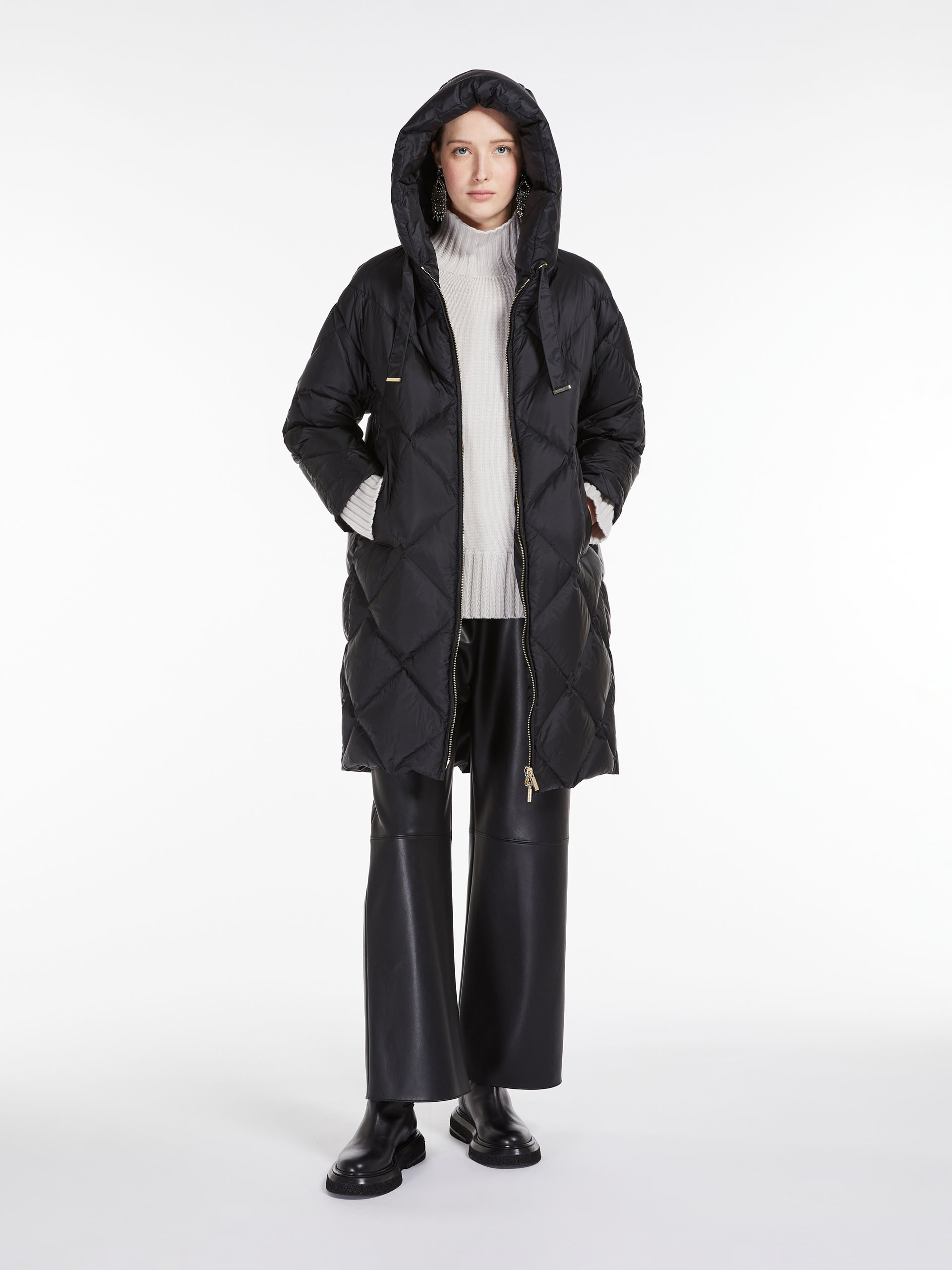 MAX MARA - Parka in quilted water-resistant canvas - BLACK - MAX MARA SALE
