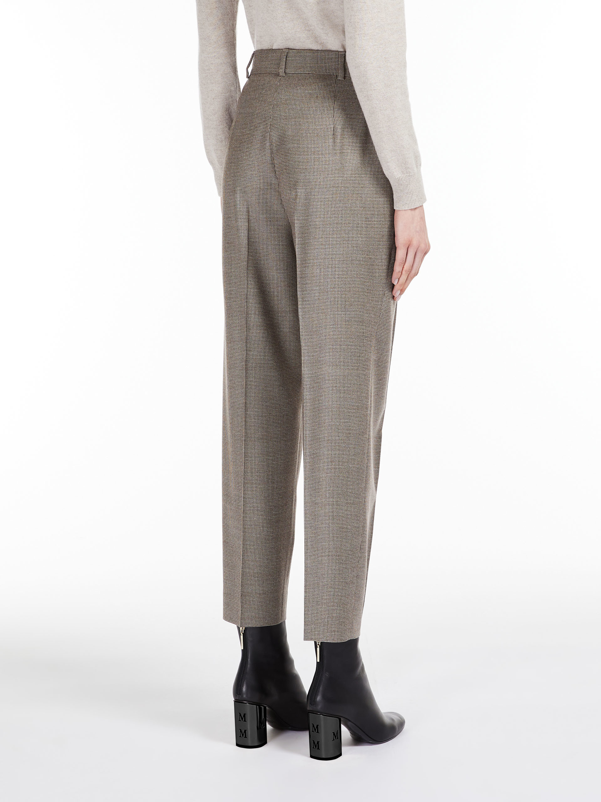 MAX MARA - Wool flannel cigarette trousers - BEIGE - MAX MARA SALE