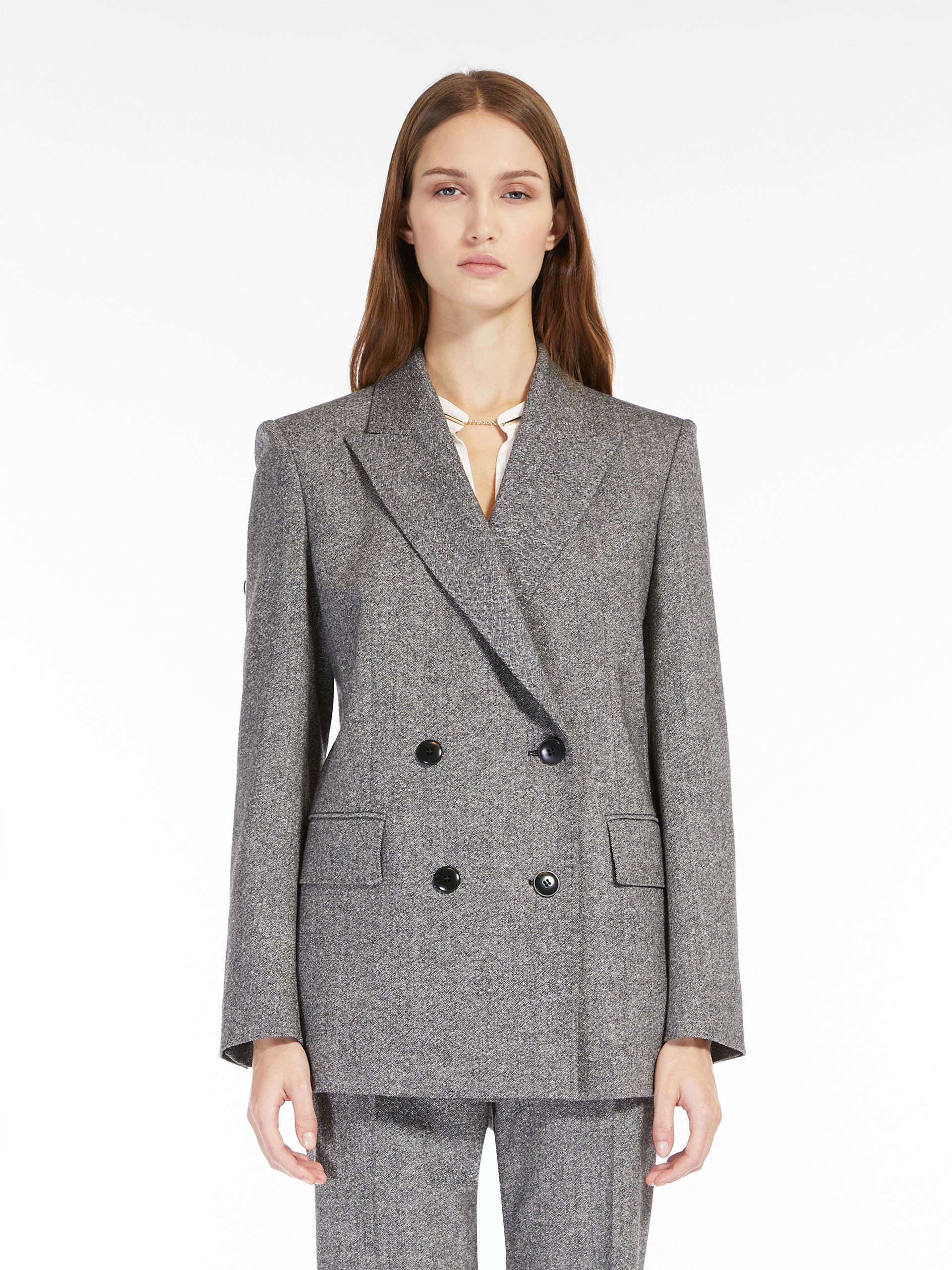 MAX MARA - Double-breasted wool blazer - BLACK - MAX MARA SALE