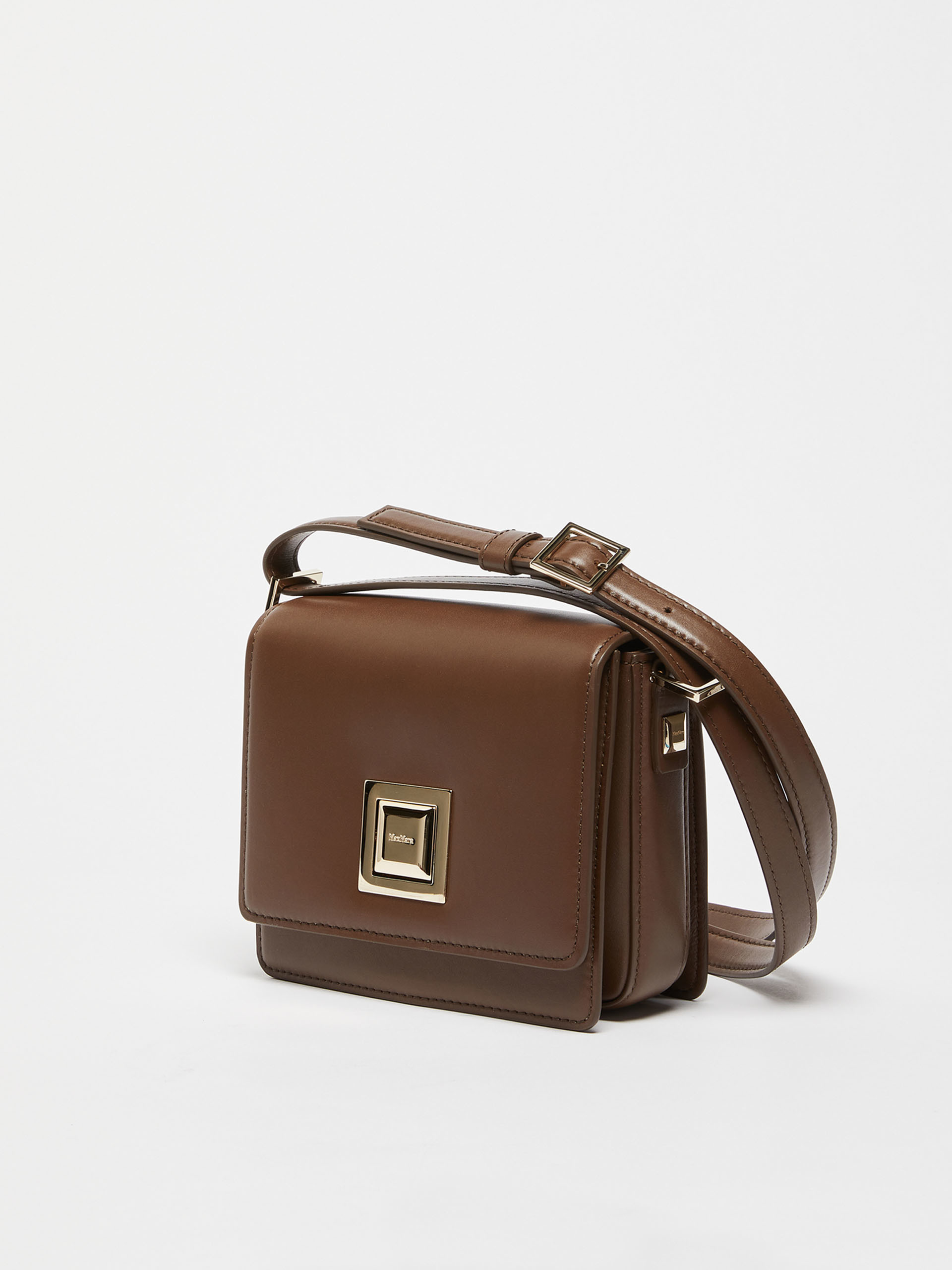 MAX MARA - Small leather MM Bag - COFFEE - MAX MARA SALE