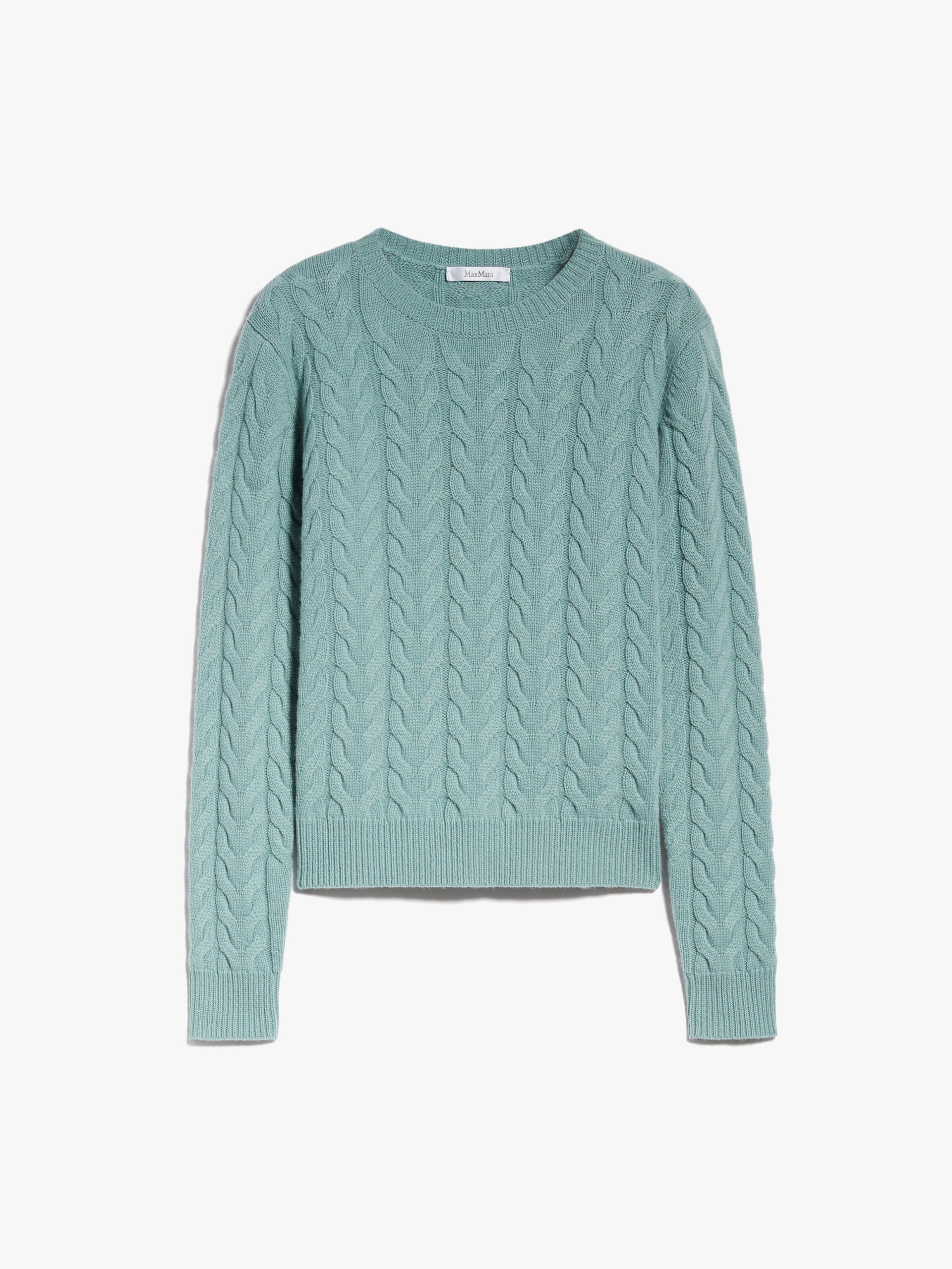 MAX MARA - Cable knit cashmere jumper - SAGE GREEN - MAX MARA SALE