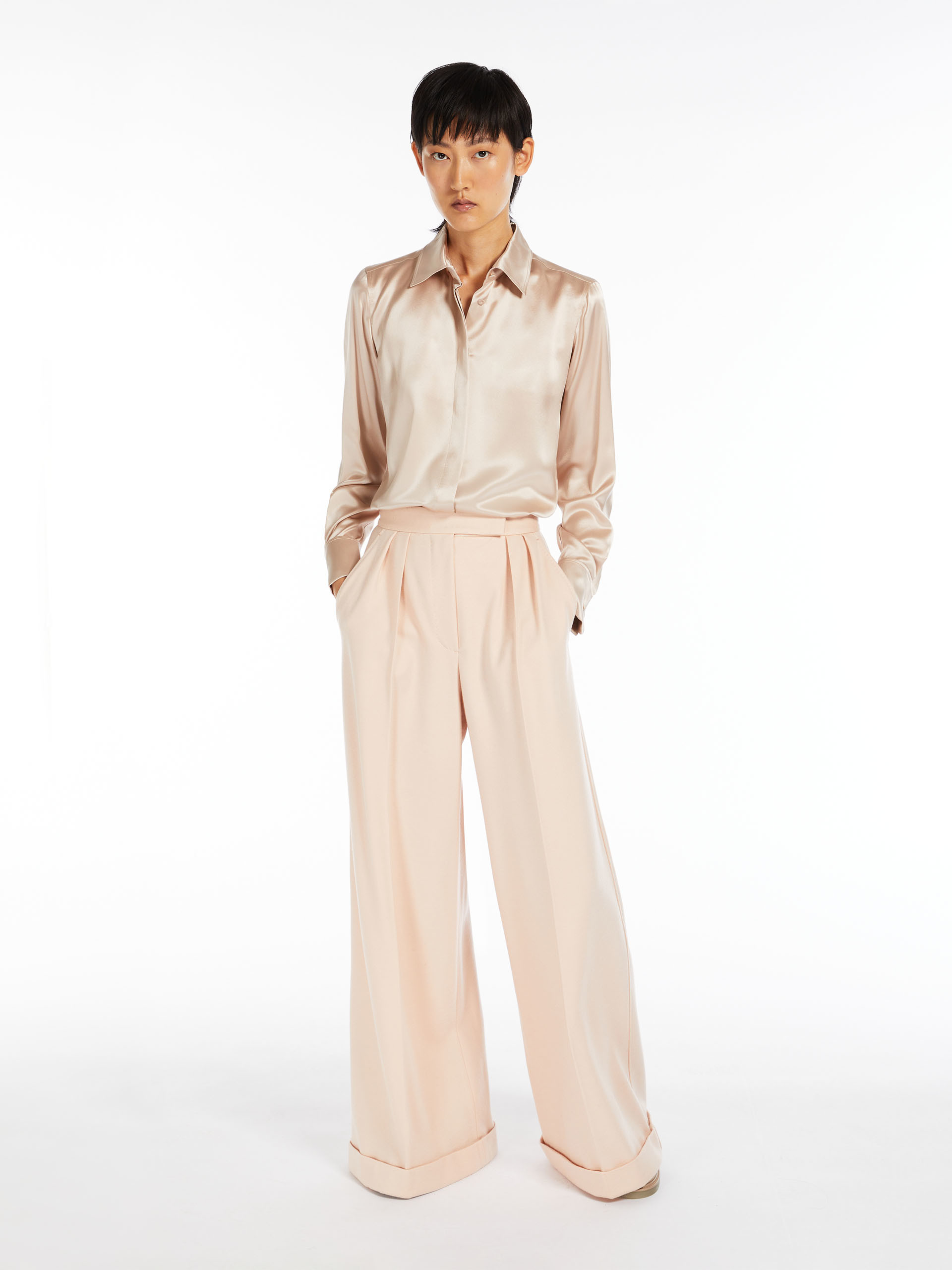 MAX MARA - Soft silk shirt - PINK - MAX MARA SALE