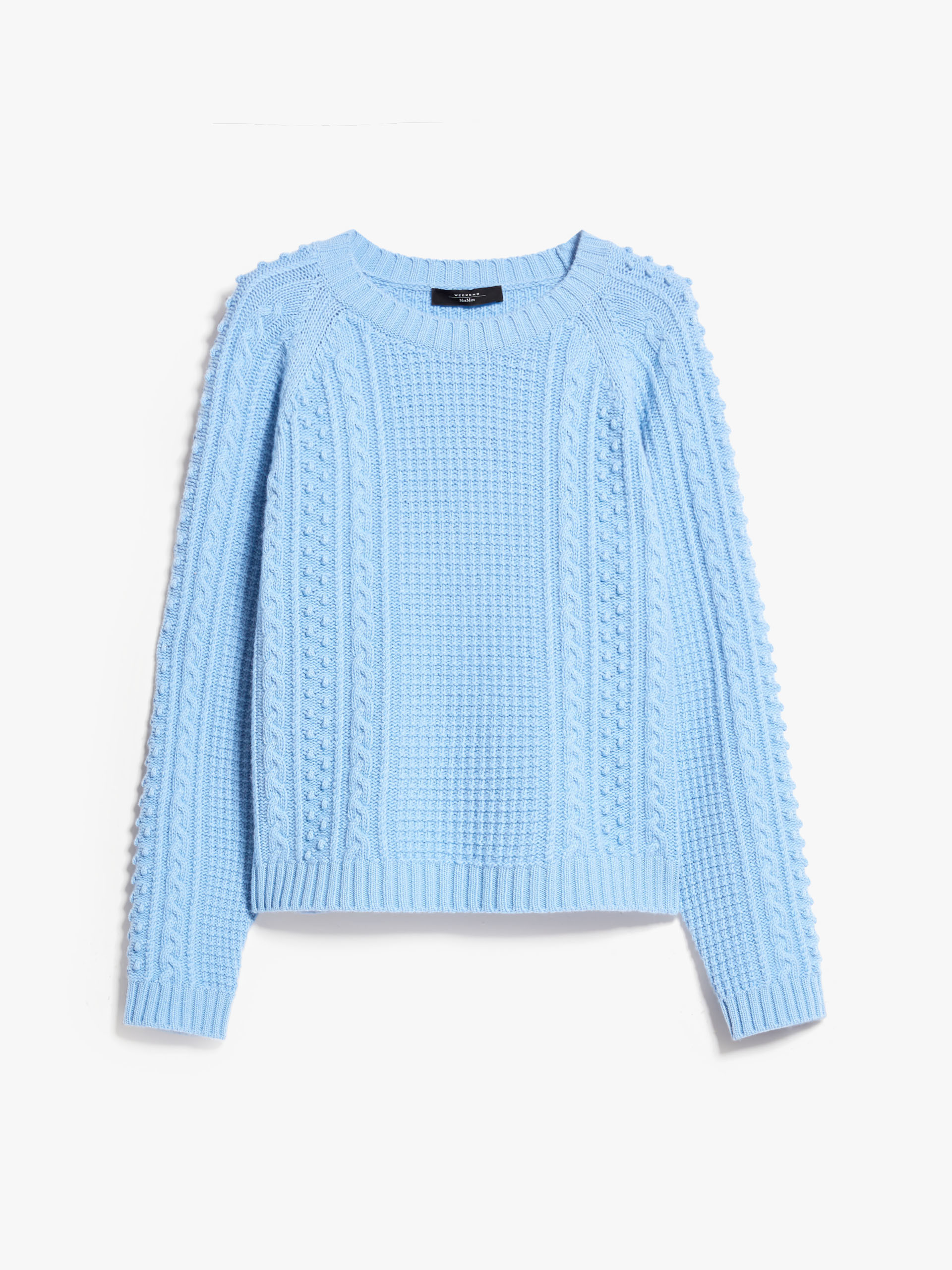 MAX MARA - Wool yarn sweater - LIGHT BLUE - MAX MARA SALE