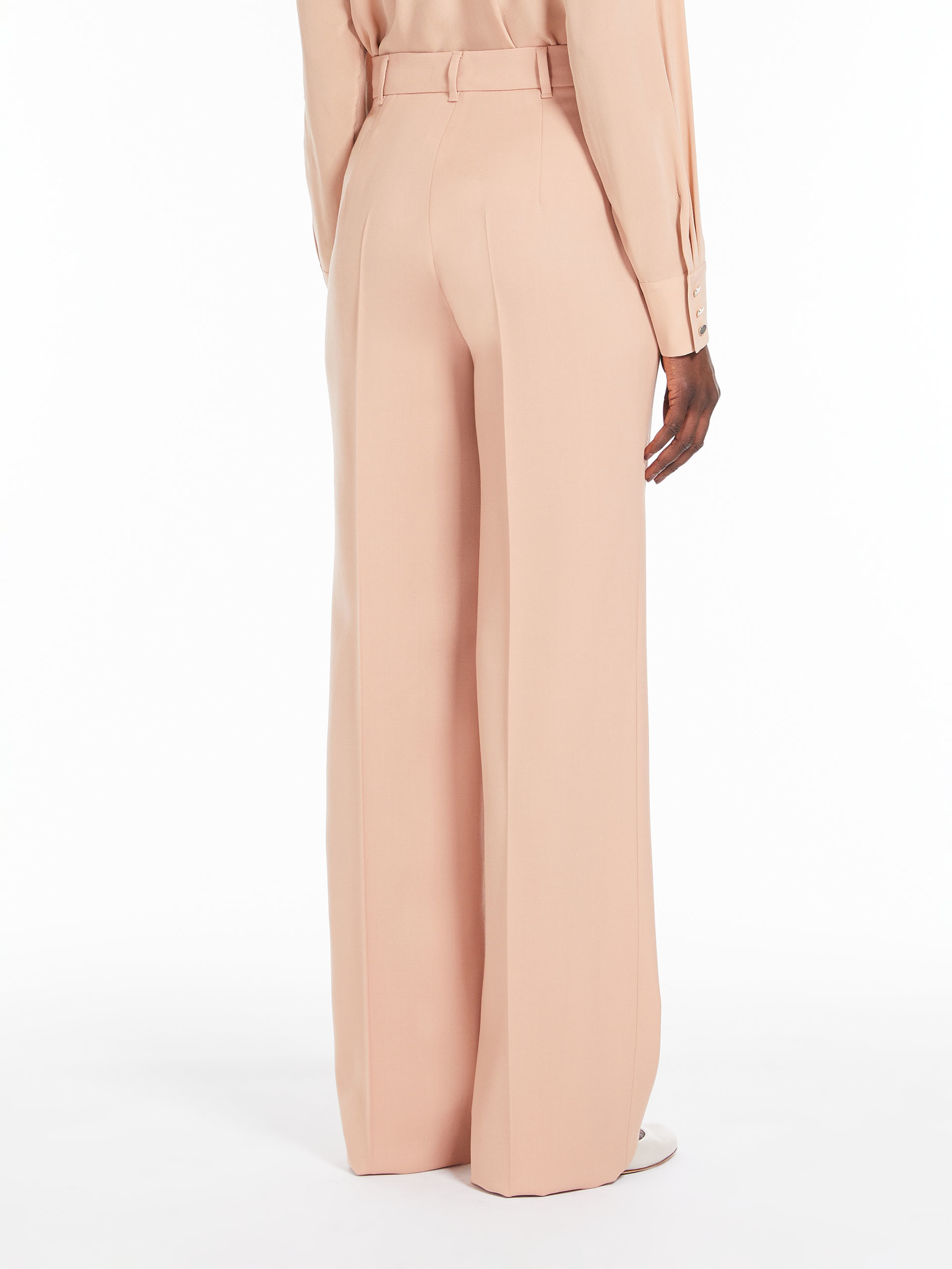 MAX MARA - Long wool crepe trousers - CAMEL - MAX MARA SALE