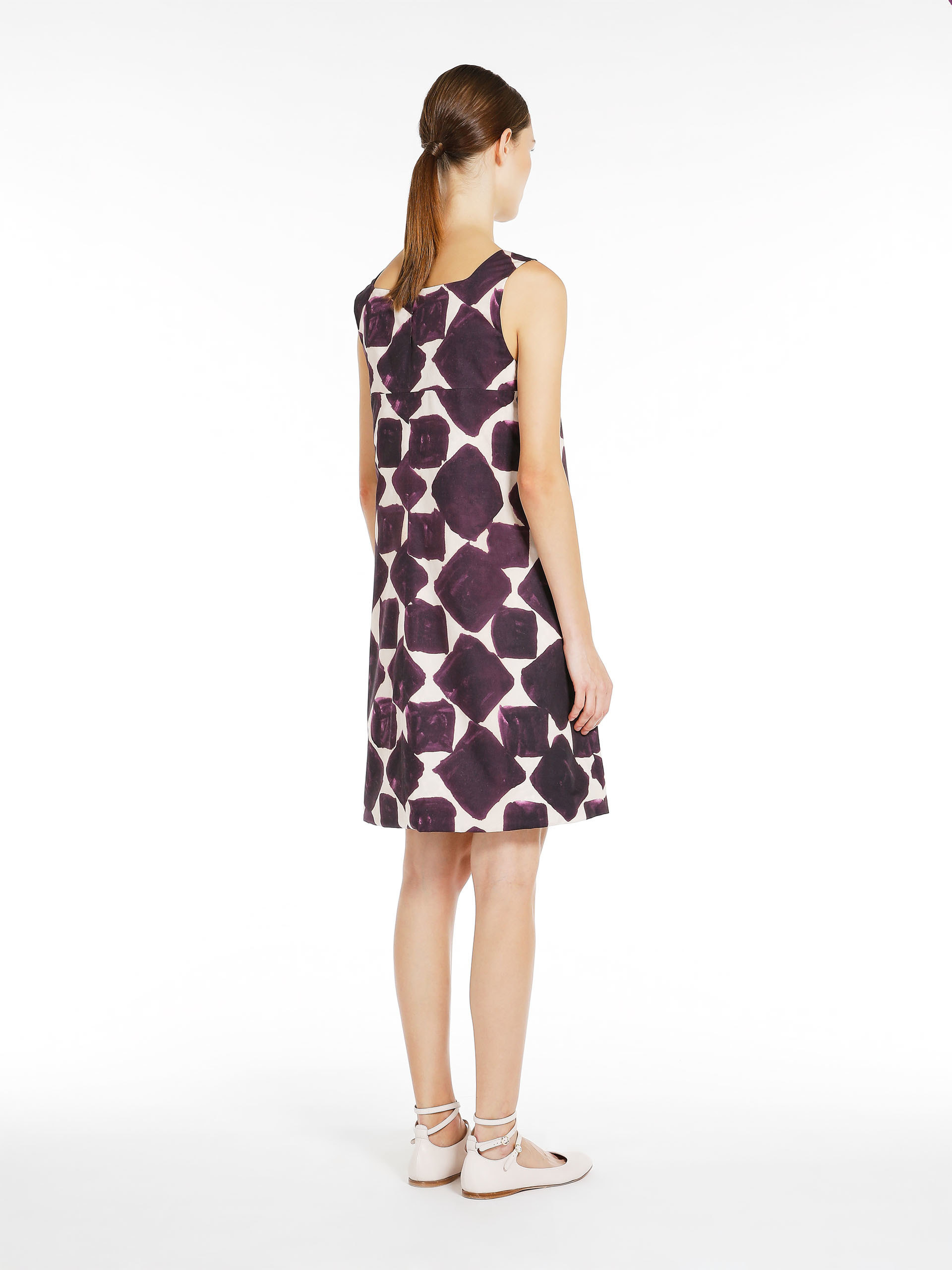 MAX MARA - Reversible printed poplin dress - DARK VIOLET - MAX MARA SALE