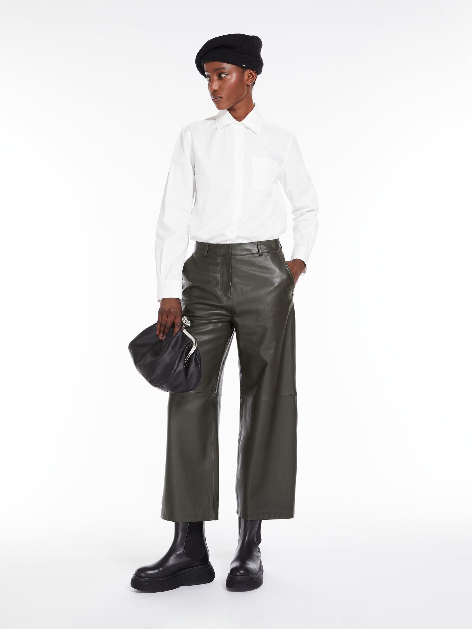 MAX MARA - Shirt in cotton poplin - OPTICAL WHITE - MAX MARA SALE