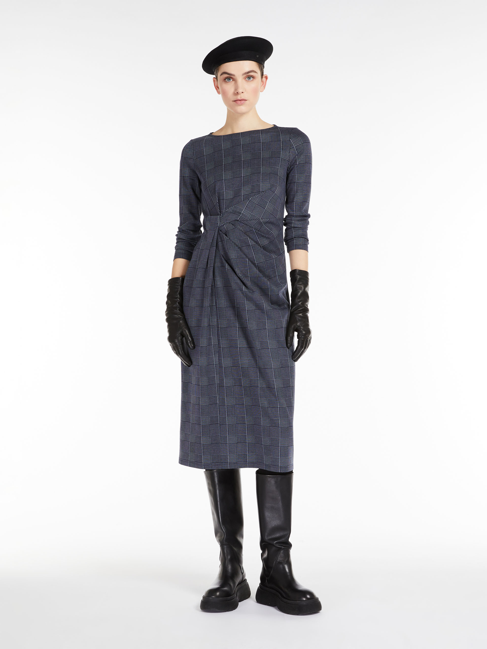 MAX MARA - Printed jersey dress - NAVY - MAX MARA SALE