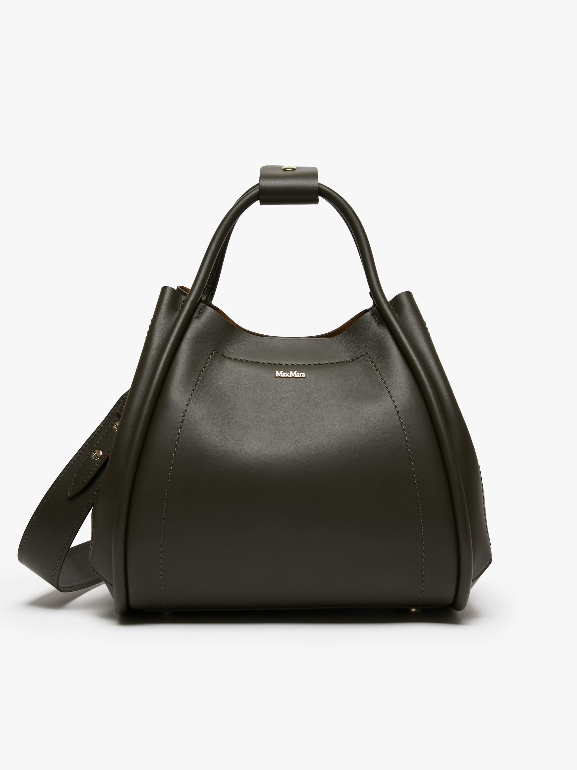 MAX MARA - Small leather Marine Bag - KAKI - MAX MARA SALE