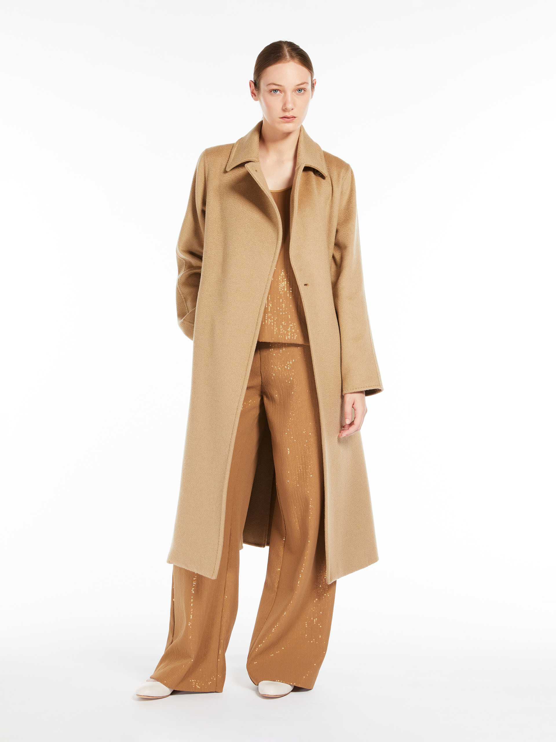 MAX MARA - Manuela Icon Coat in cachemire - CAMEL - MAX MARA SALE