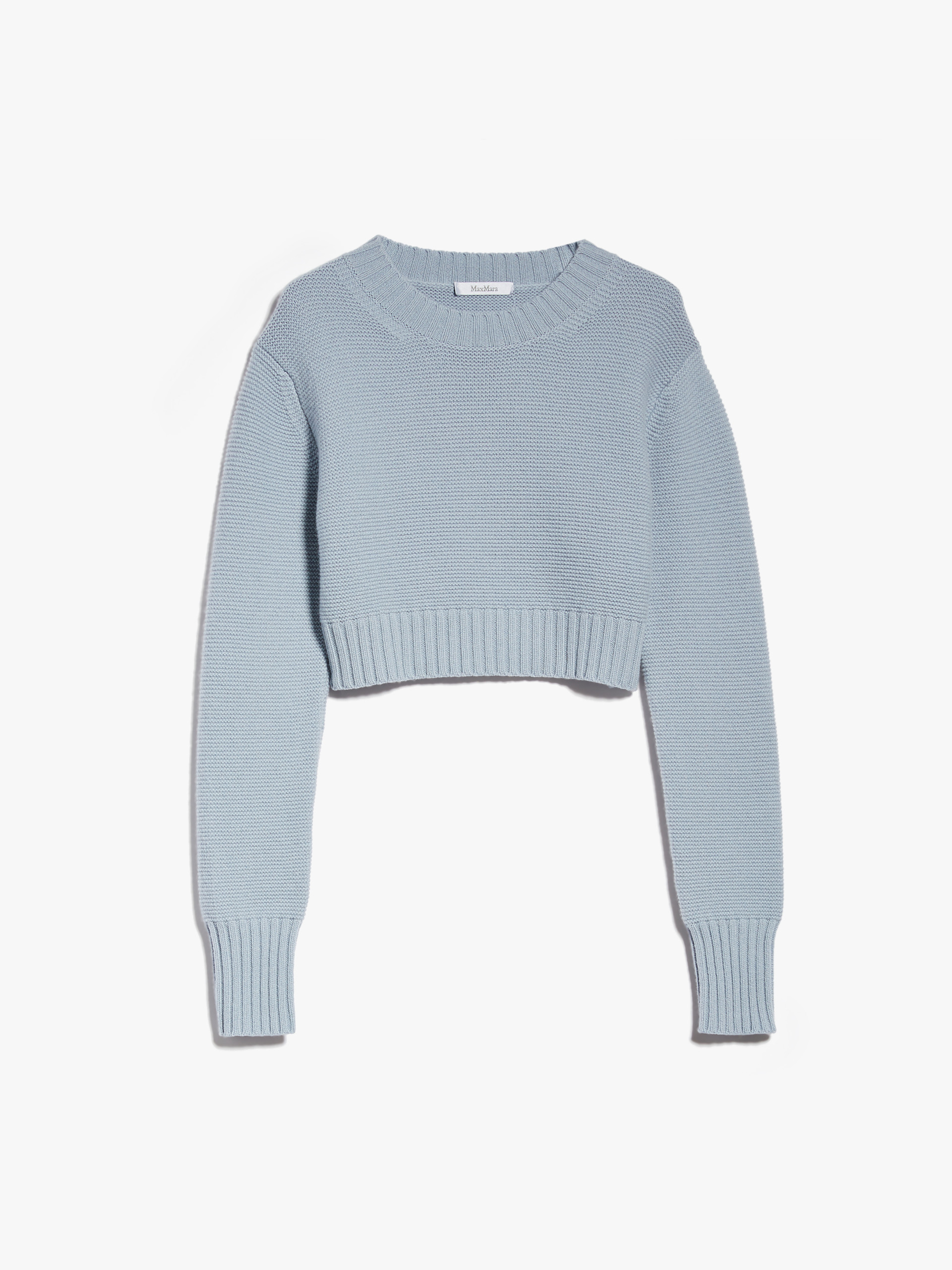 MAX MARA - Cropped, cashmere jumper - LIGHT BLUE - MAX MARA SALE