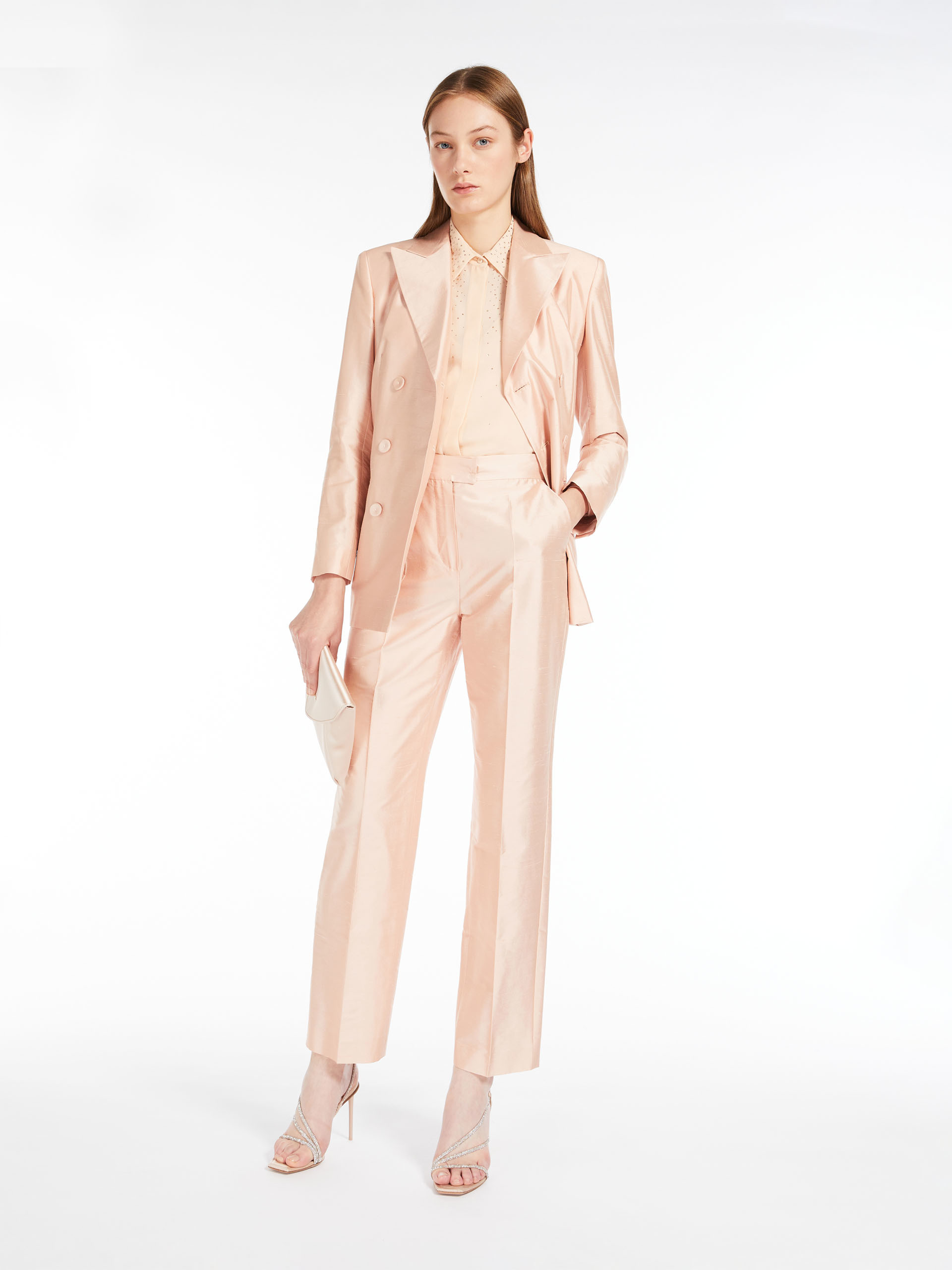 MAX MARA - Silk georgette shirt - POWDER - MAX MARA SALE
