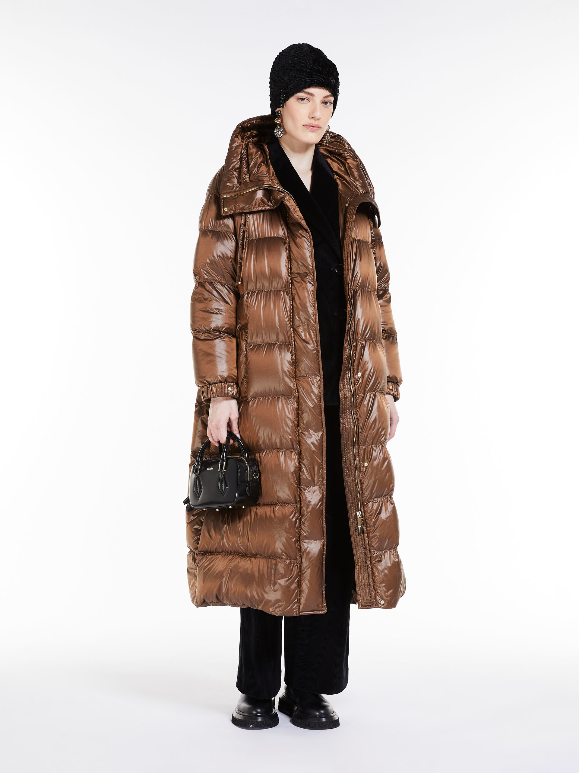 MAX MARA - Waterproof nylon parka - GOLD - MAX MARA SALE