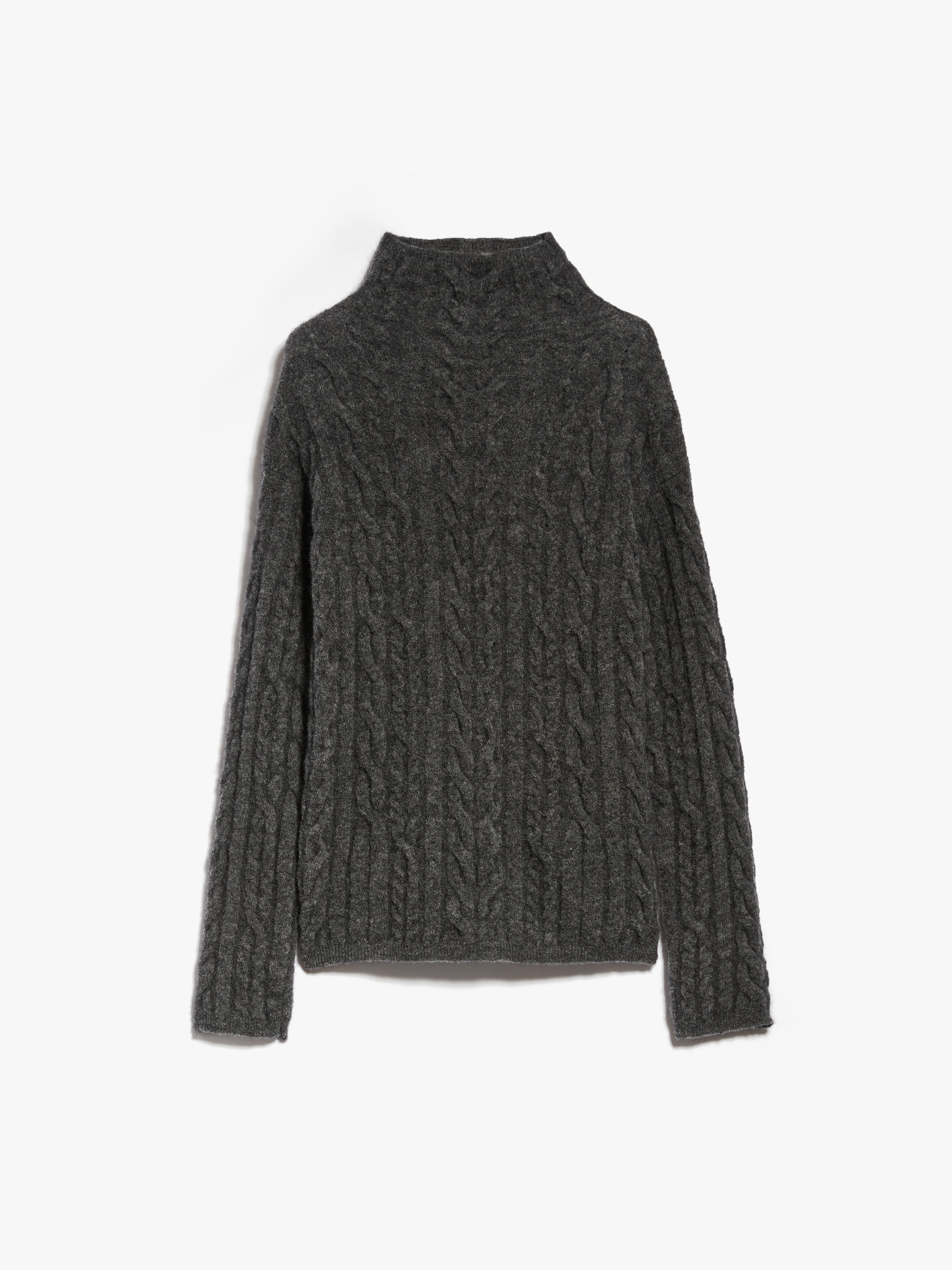 MAX MARA - Wool and mohair high-neck sweater - DARK GREY - MAX MARA SALE