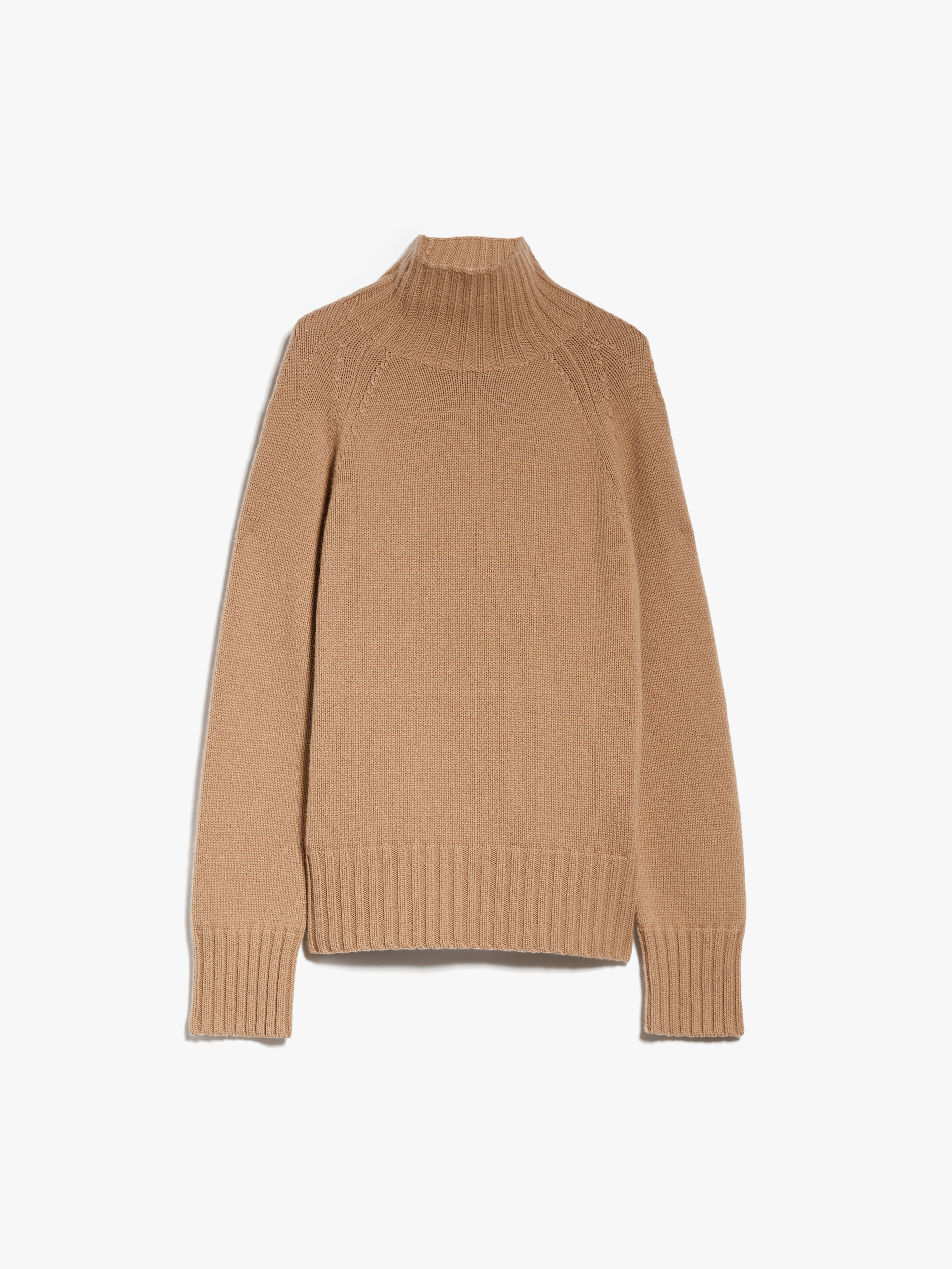 MAX MARA - Wool and cashmere polo-neck sweater - CAMEL - MAX MARA SALE