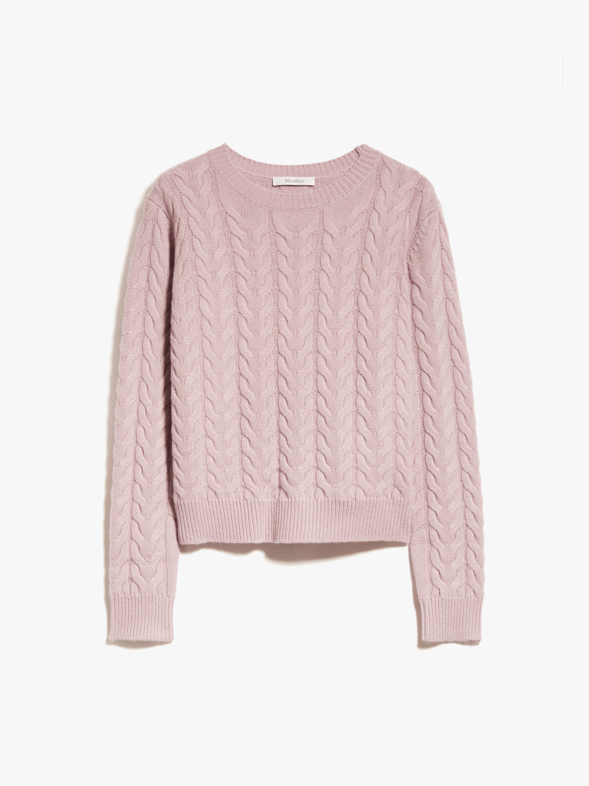 MAX MARA - Cable knit cashmere jumper - LILAC - MAX MARA SALE