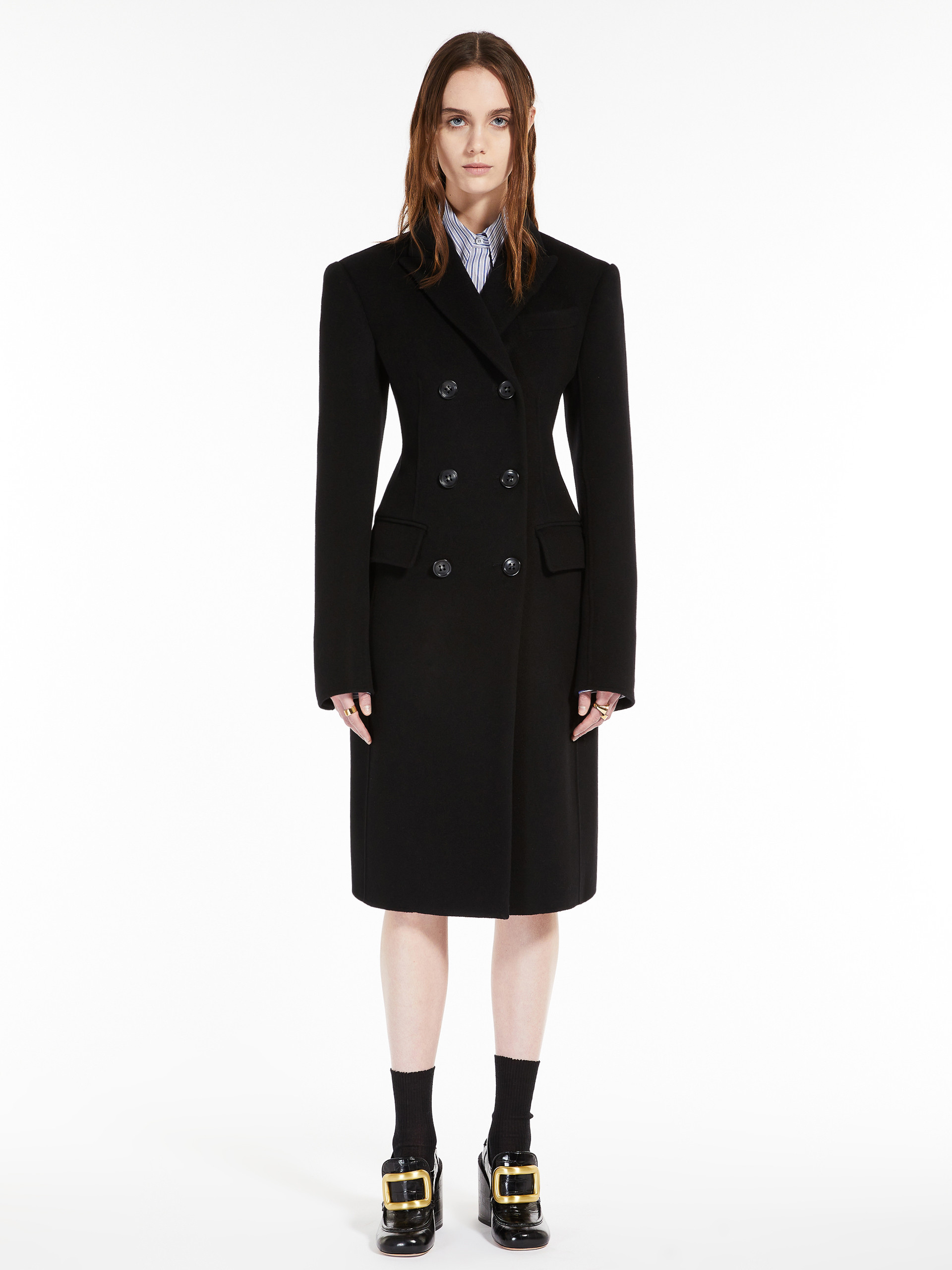 MAX MARA - Double-faced woollen cloth coat - BLACK - MAX MARA SALE