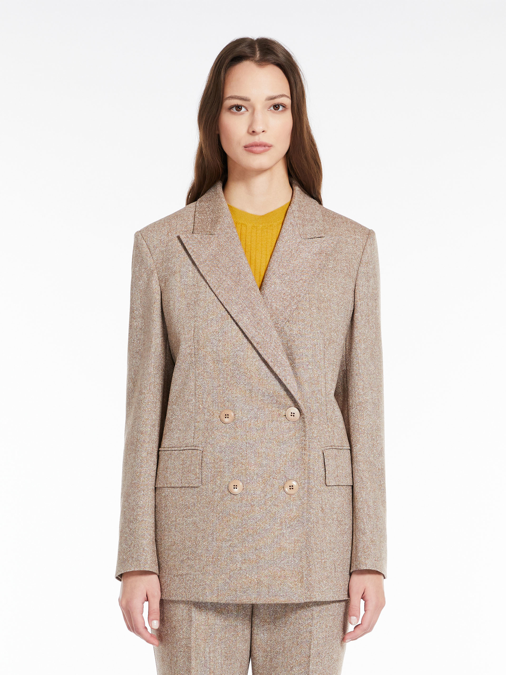 MAX MARA - Double-breasted wool blazer - CAMEL - MAX MARA SALE
