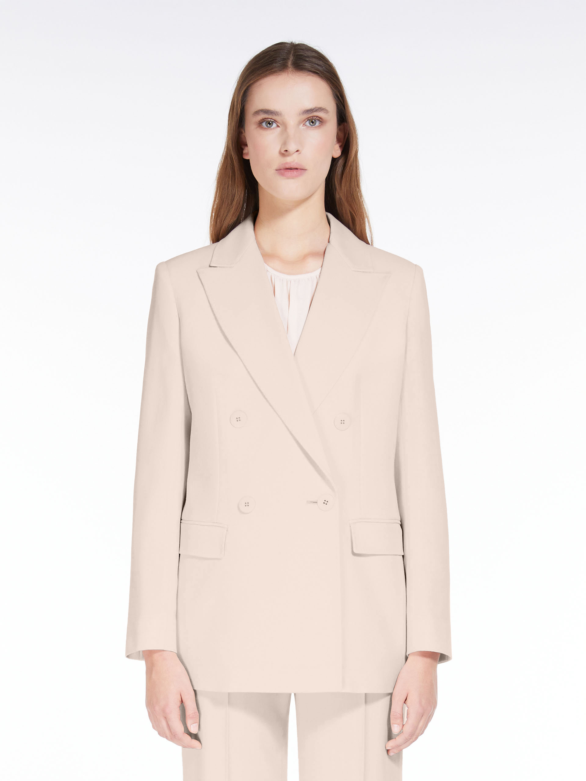 MAX MARA - Wool satin crepe blazer - POWDER - MAX MARA SALE