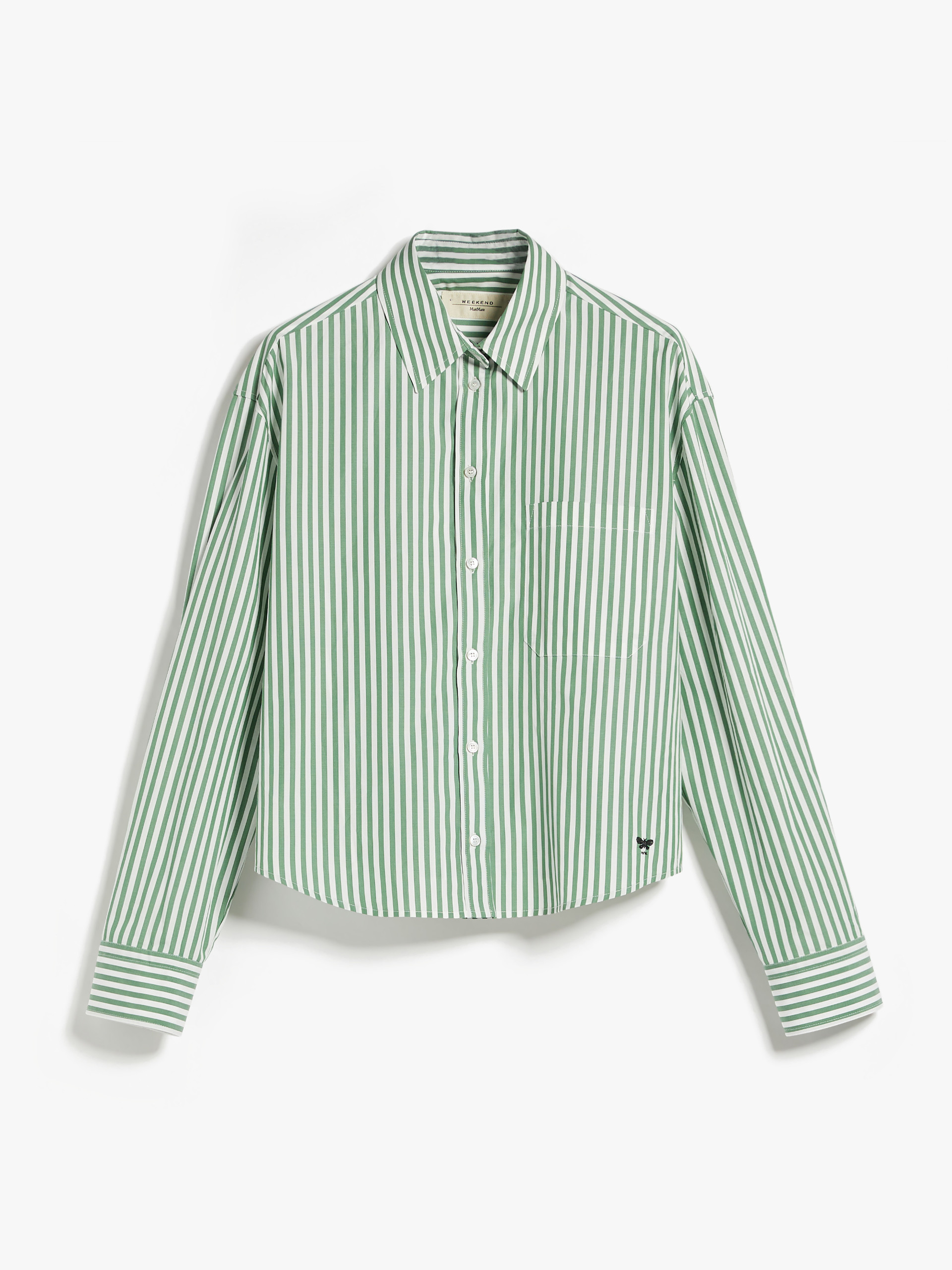 MAX MARA - Striped cotton shirt - GREEN - MAX MARA SALE