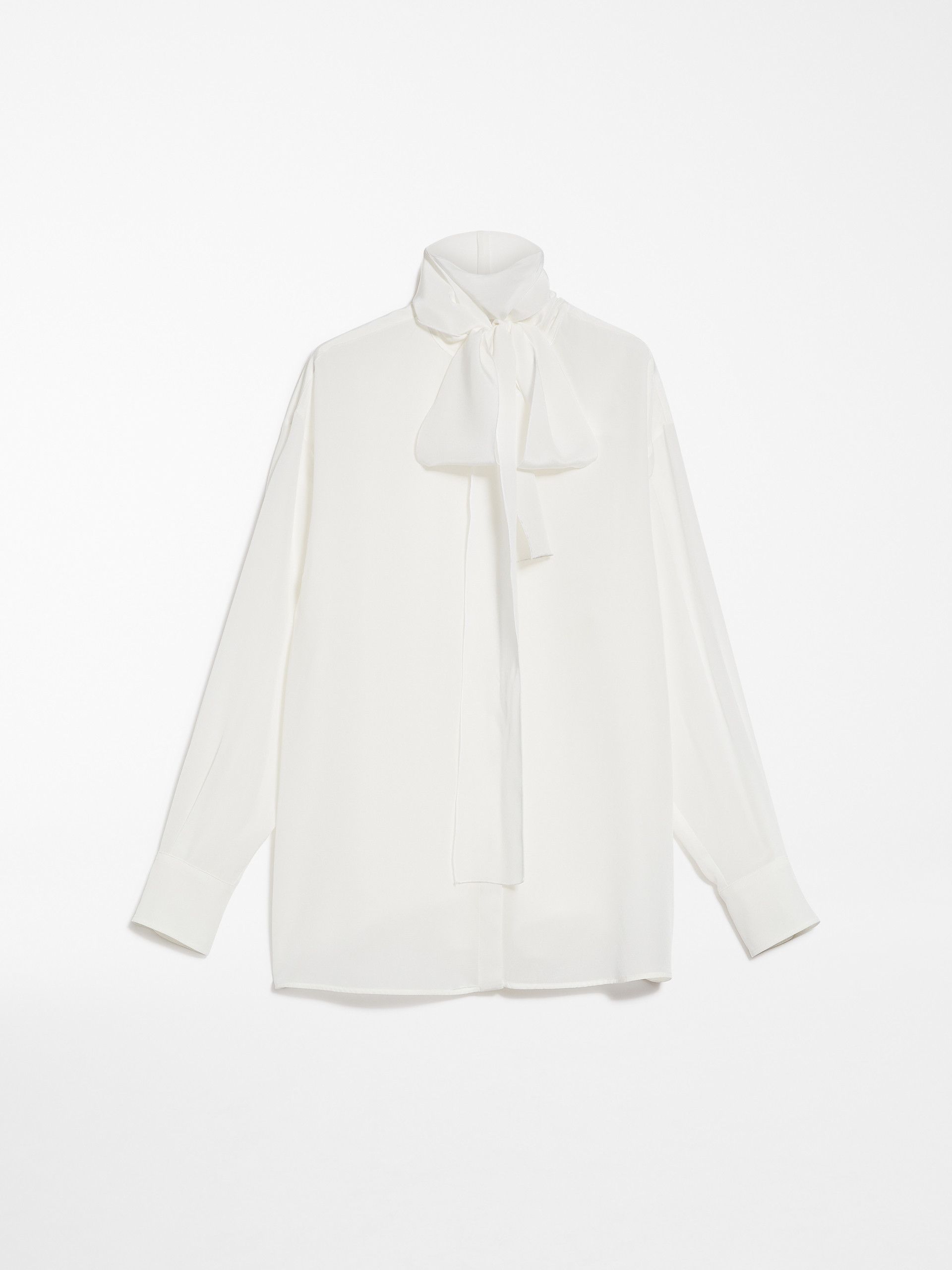 MAX MARA - Sash-adorned silk blouse - MILK - MAX MARA SALE