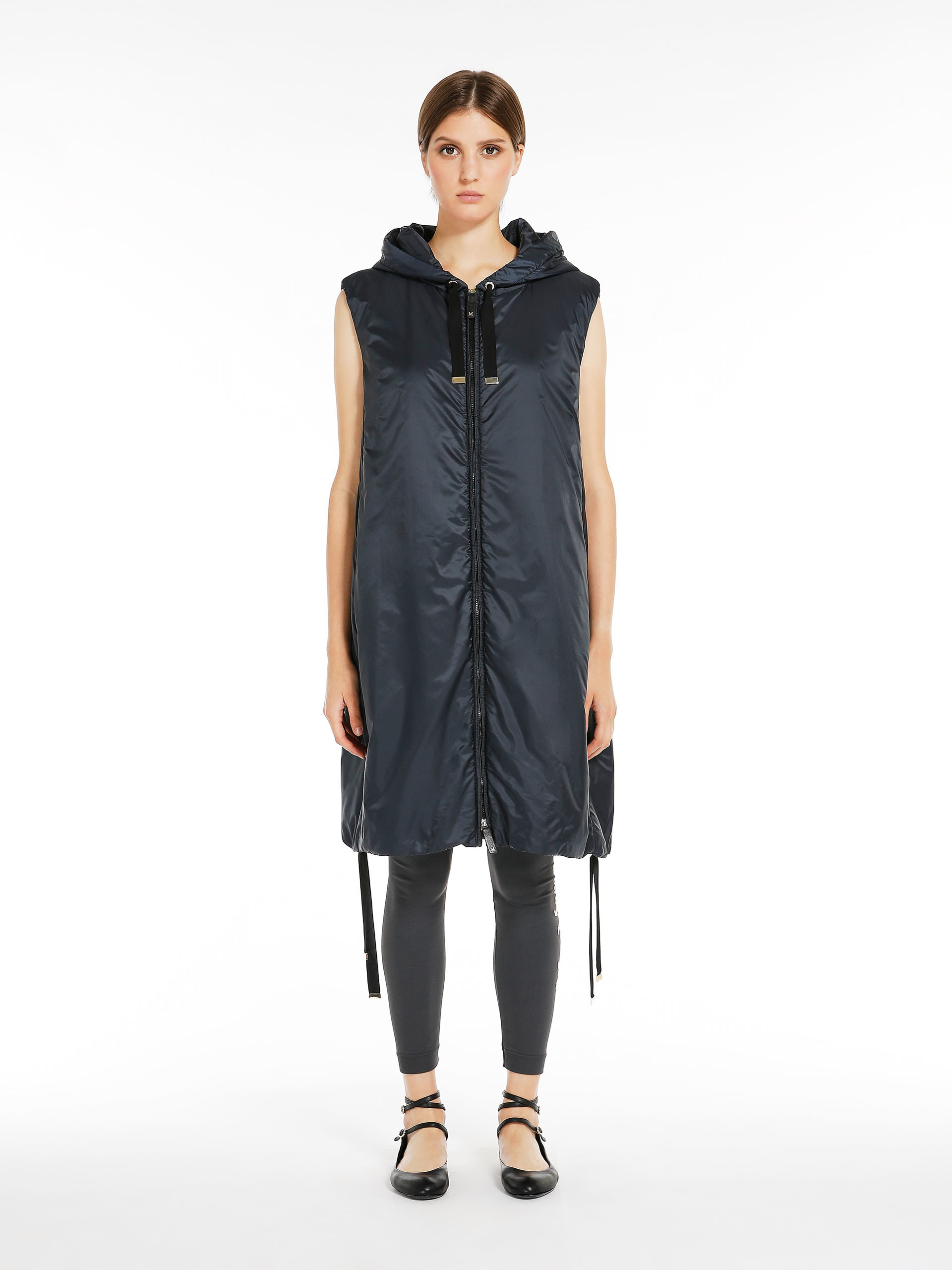 MAX MARA - Water-resistant technical canvas gilet - MIDNIGHTBLUE - MAX MARA SALE