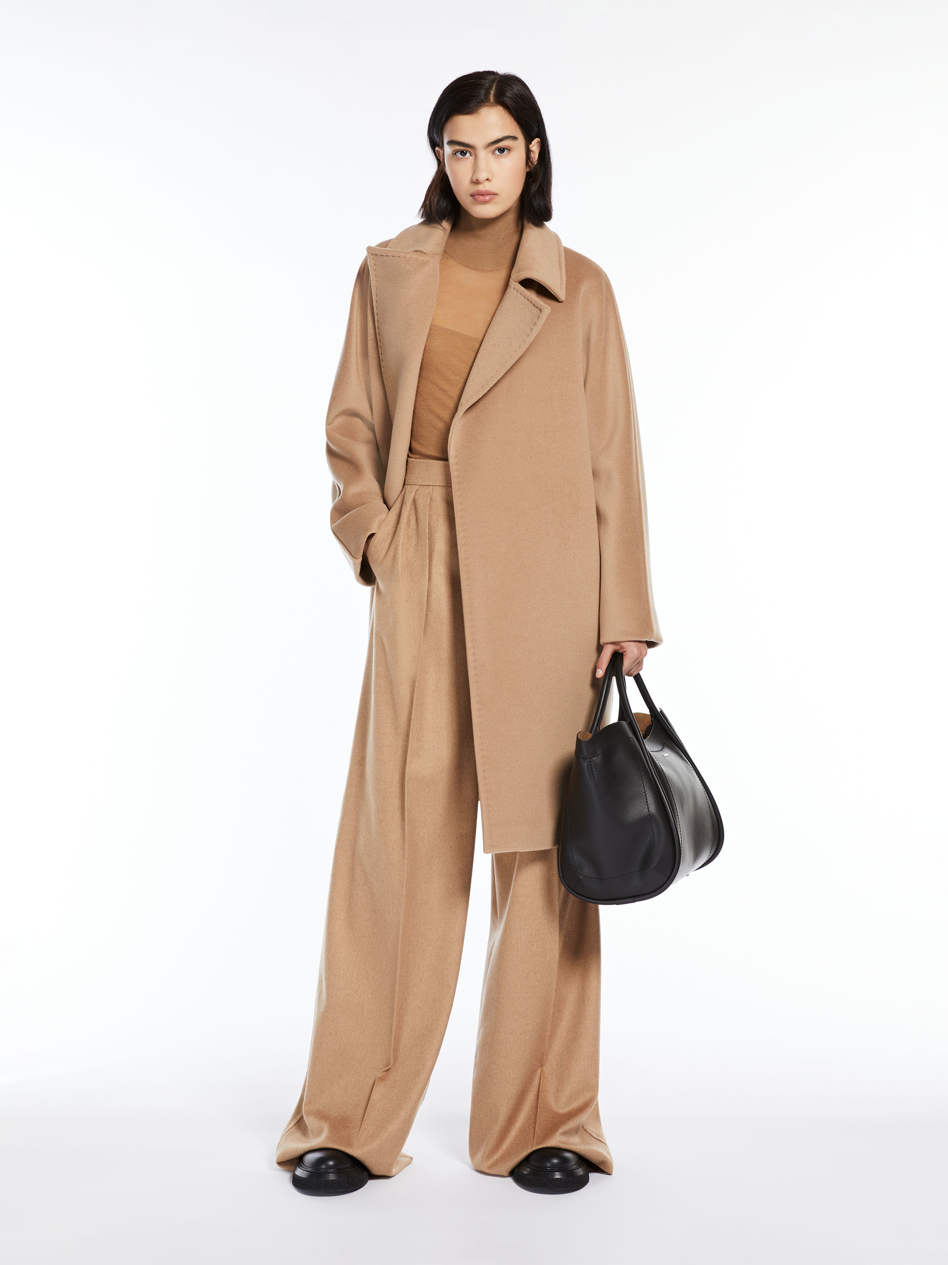 MAX MARA - Cashmere and wool robe coat - CAMEL - MAX MARA SALE