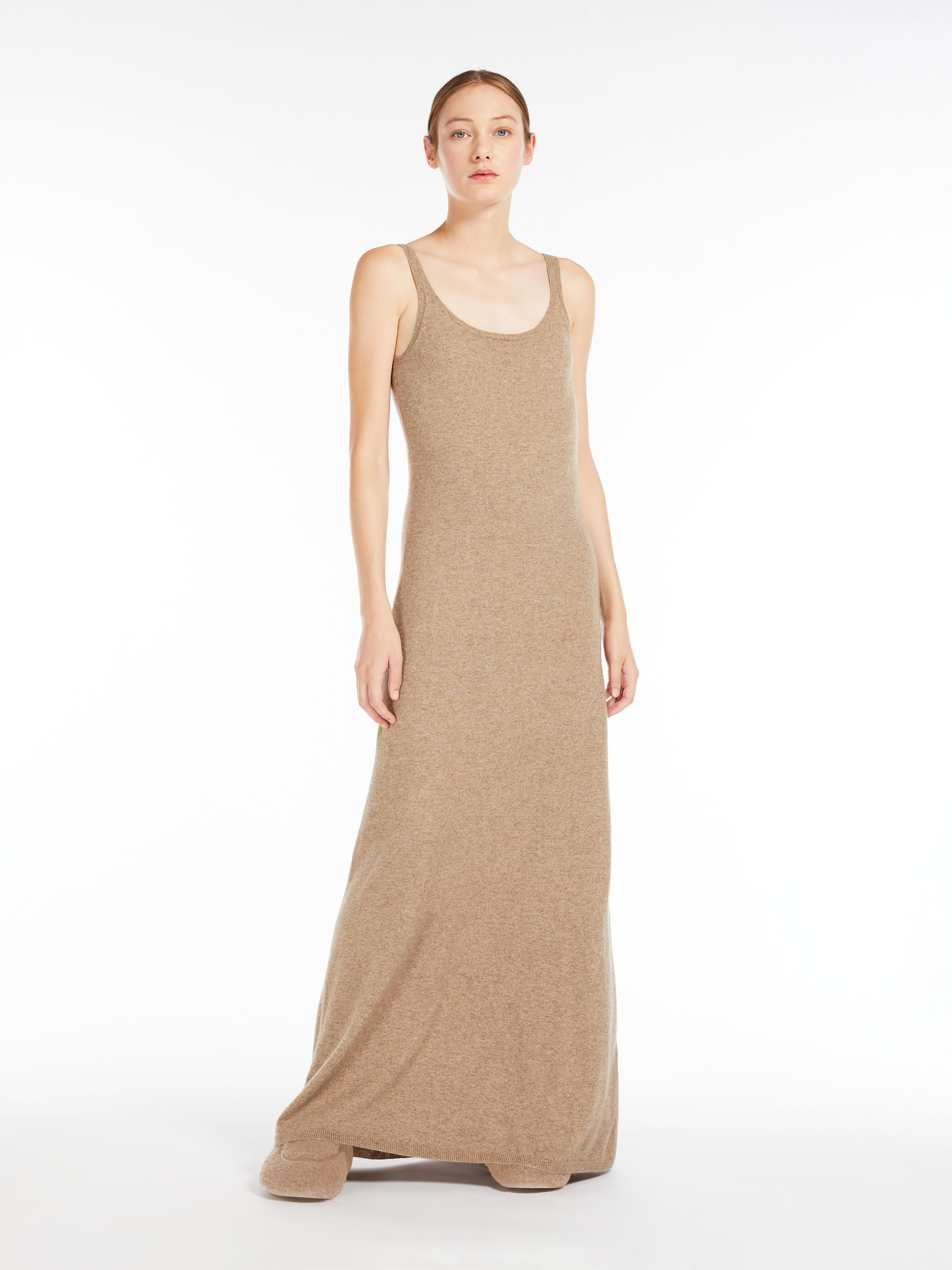 MAX MARA - Wool and cashmere slip dress - SAND - MAX MARA SALE