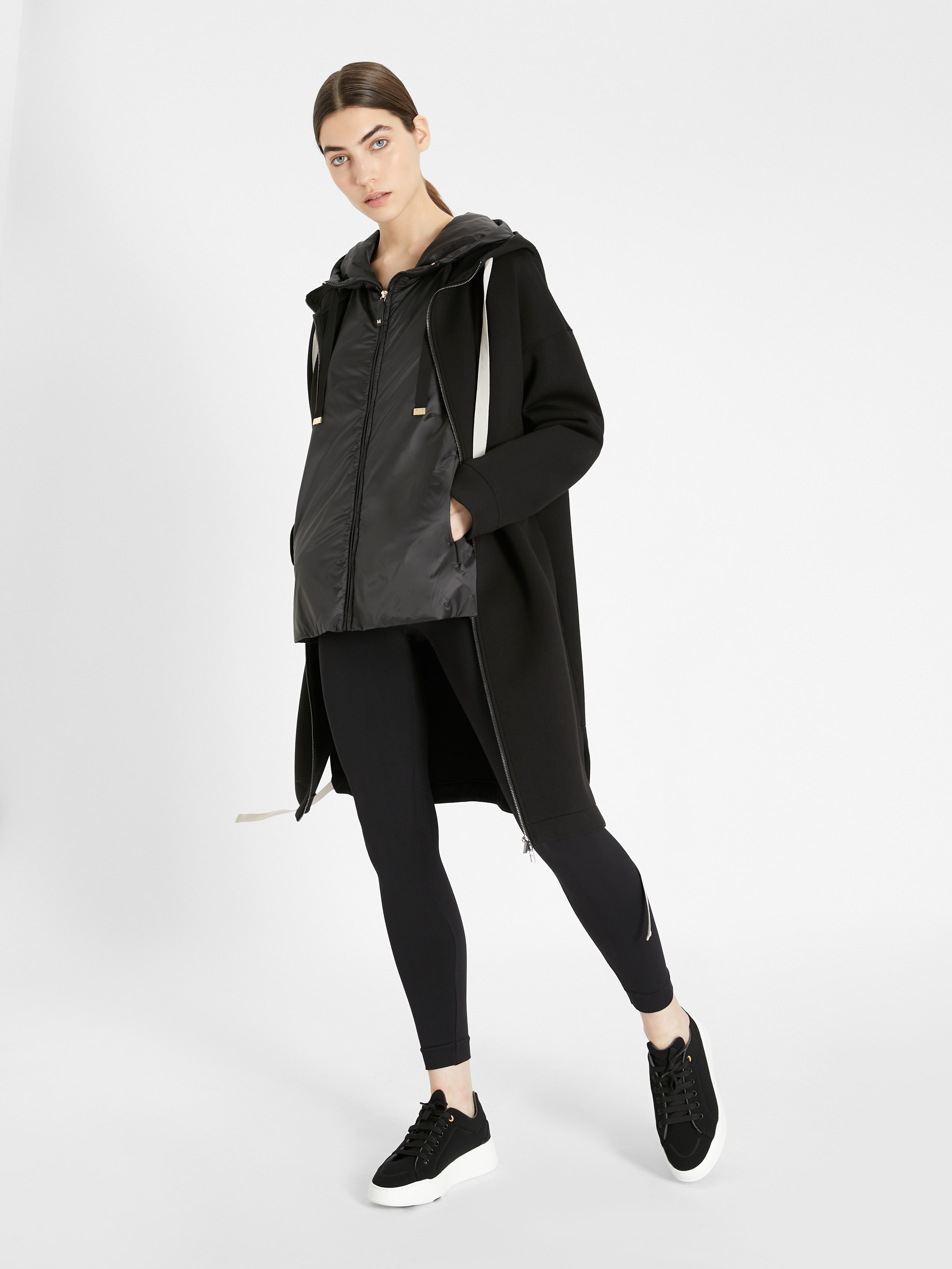 MAX MARA - Travel Jacket in water-resistant technical canvas - BLACK - MAX MARA SALE