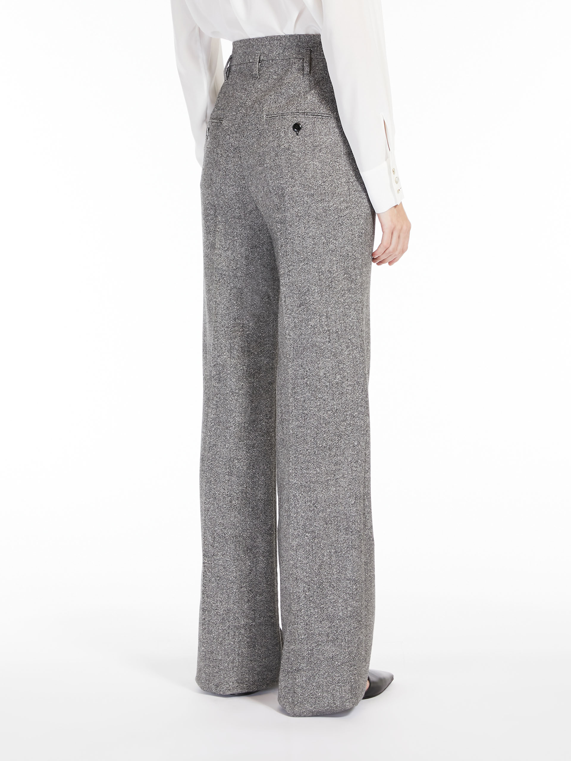 MAX MARA - Flared stretch wool trousers - BLACK - MAX MARA SALE
