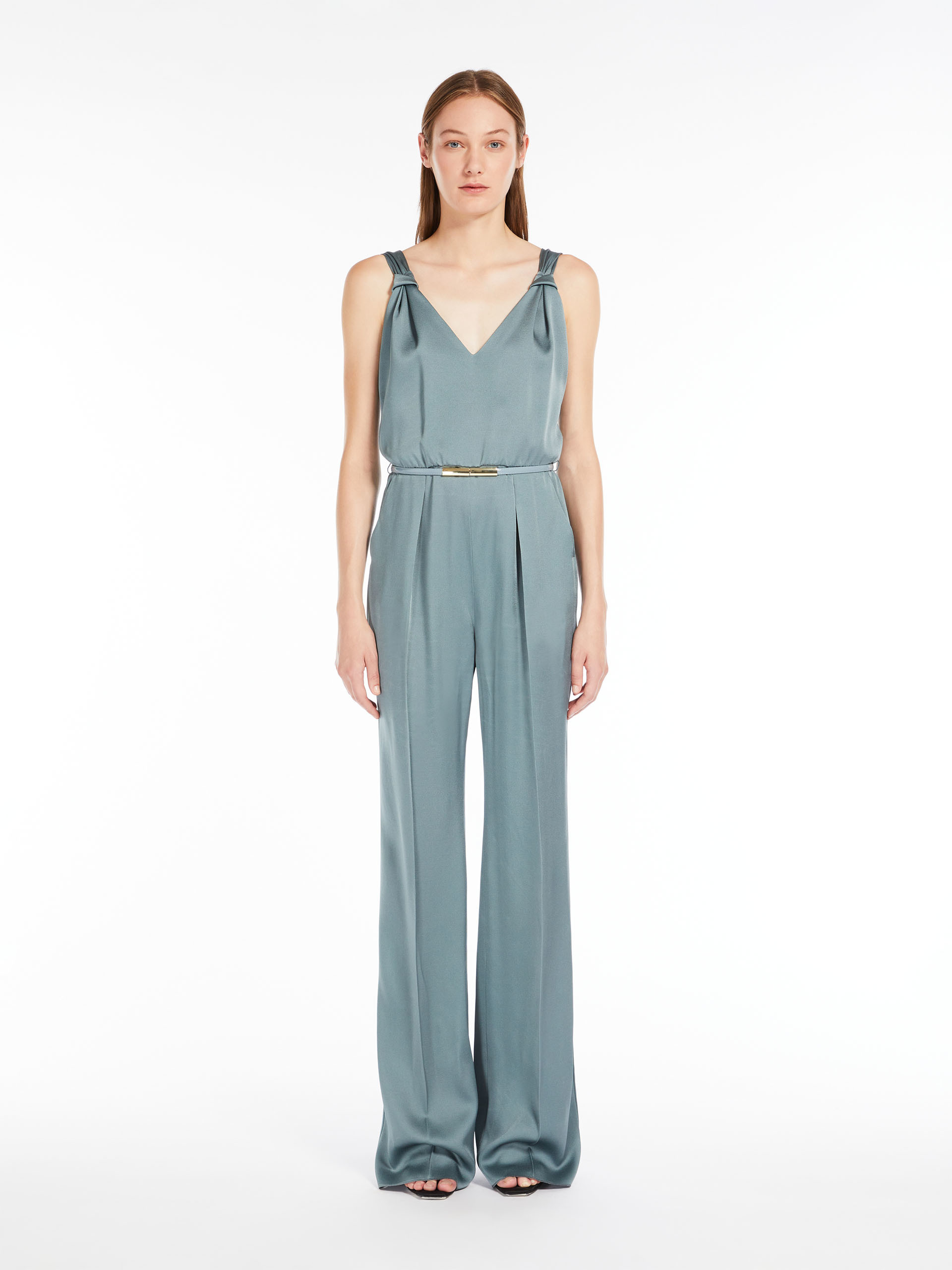 MAX MARA - Envers satin jumpsuit - LIGHT BLUE - MAX MARA SALE