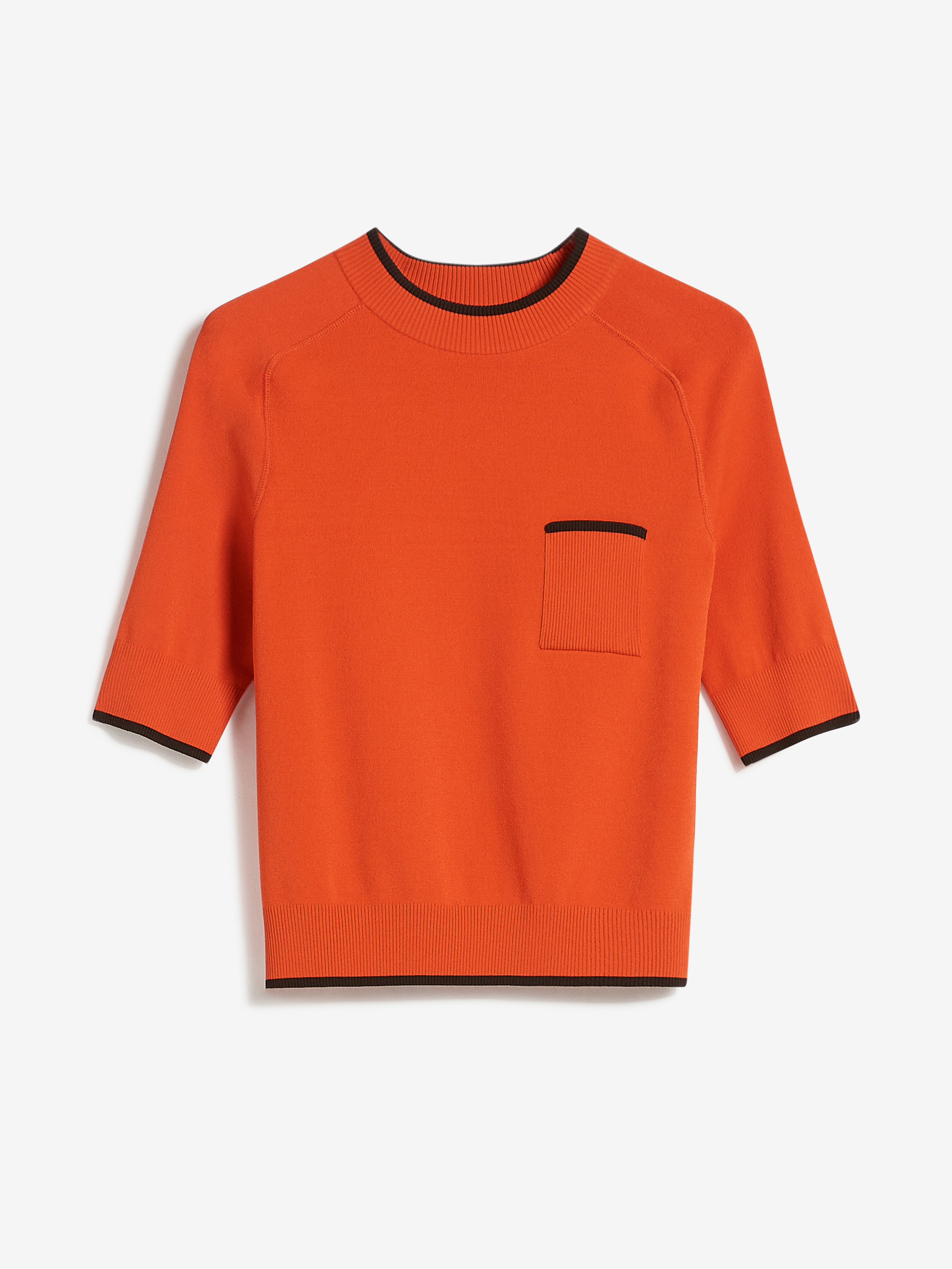 MAX MARA - Stretch knit T-shirt - RED ORANGE - MAX MARA SALE