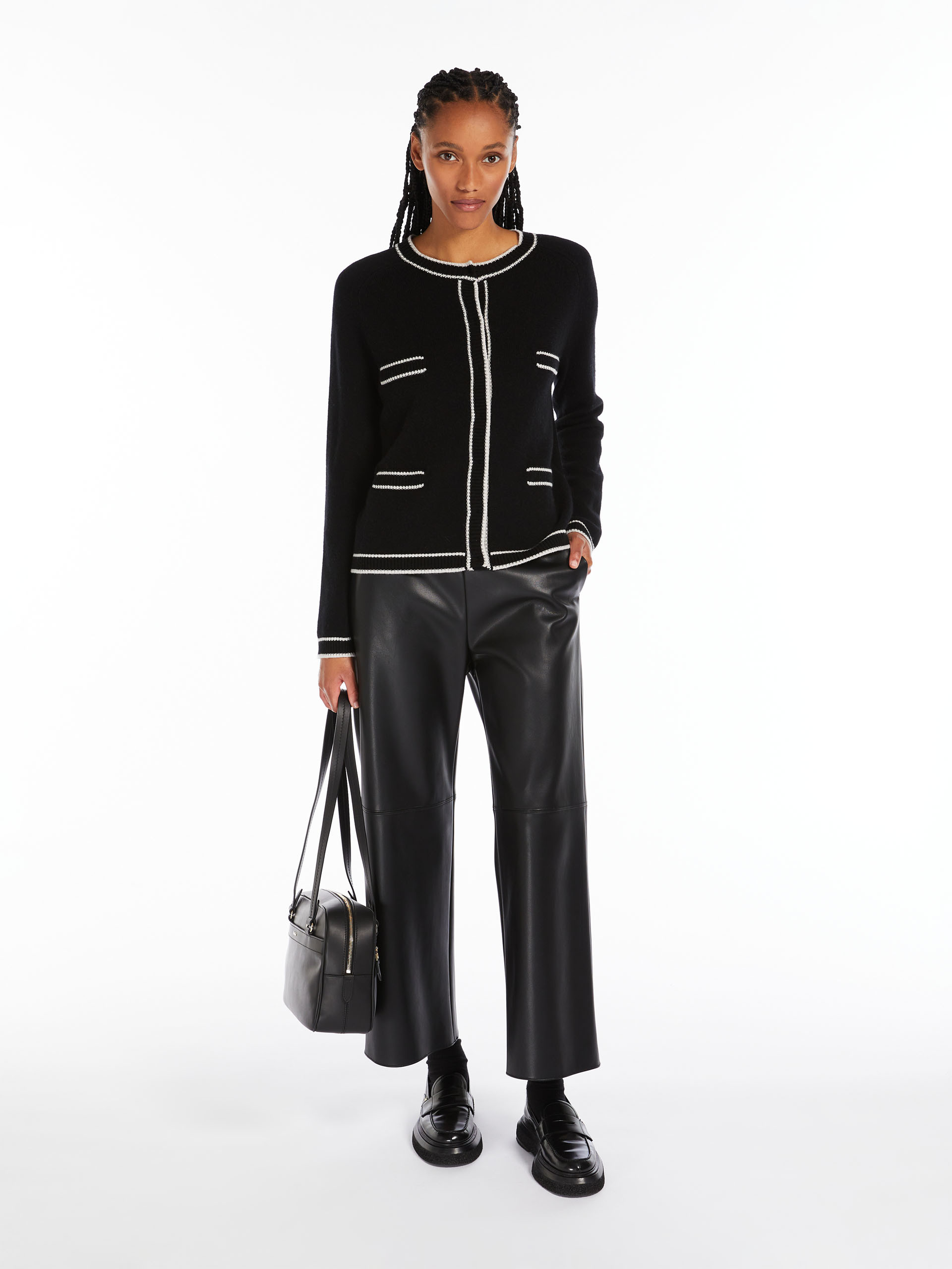MAX MARA - Pocket-detail wool and cashmere cardigan - BLACK - MAX MARA SALE