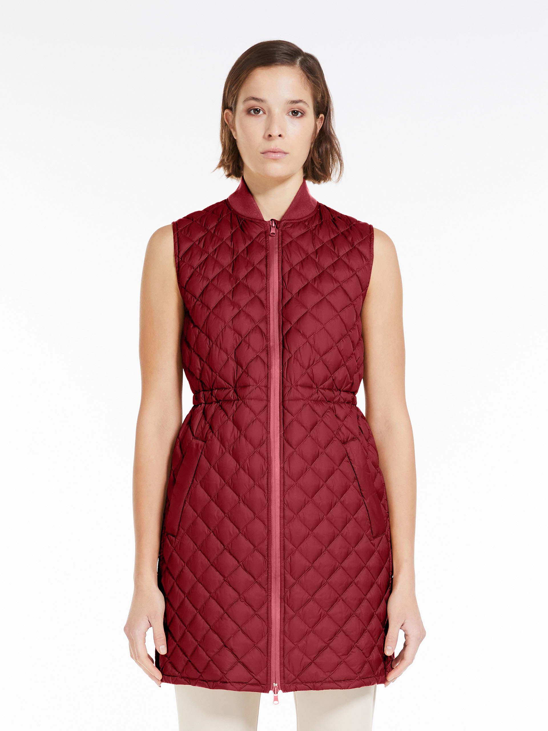 MAX MARA - Quilted nylon gilet - BRICK RED - MAX MARA SALE