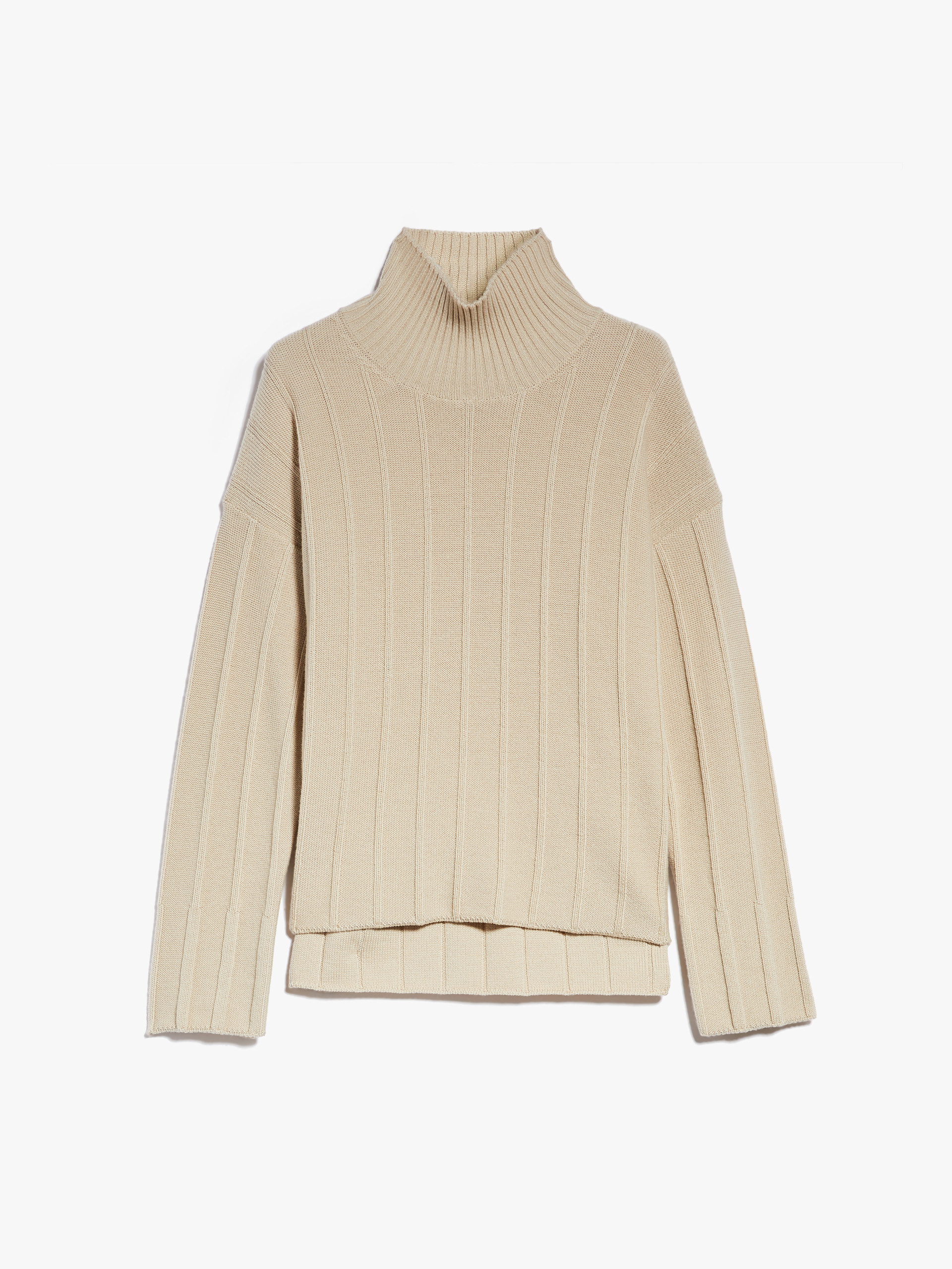 MAX MARA - Ribbed cotton and wool knit jumper - ALBINO - MAX MARA SALE
