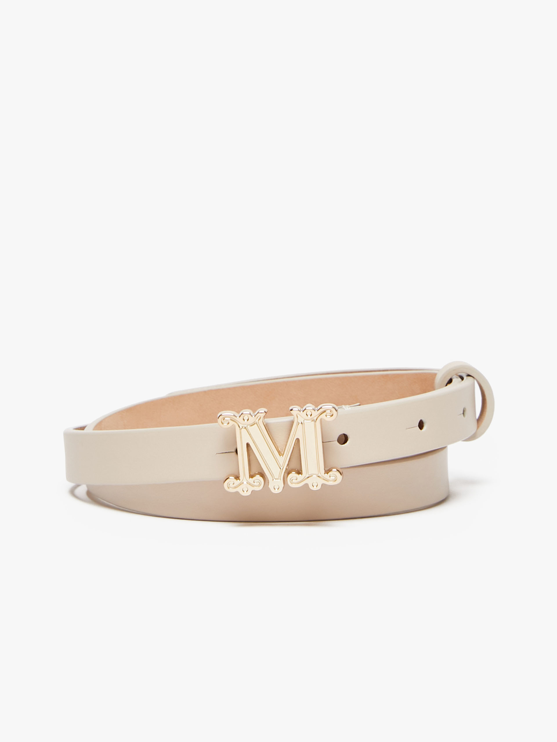 MAX MARA - Leather monogram belt - PINK - MAX MARA SALE
