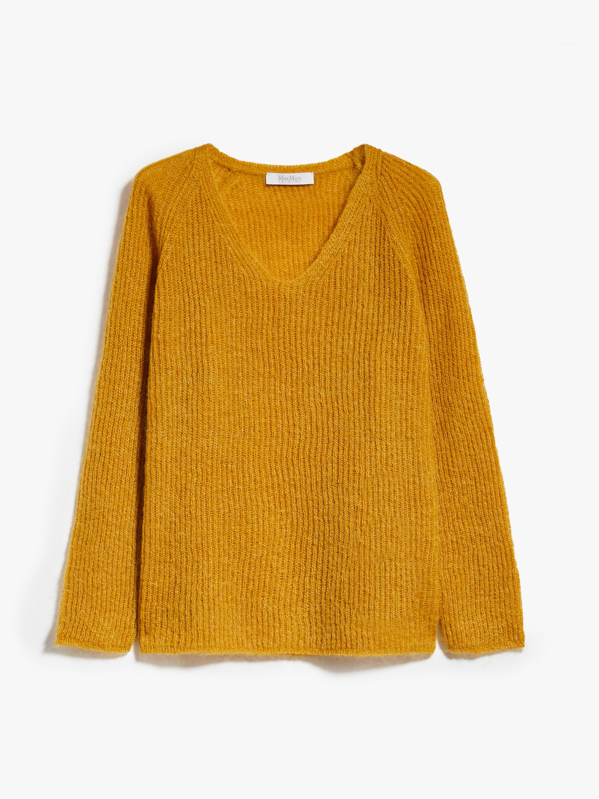 MAX MARA - Mohair yarn sweater - OCHRE - MAX MARA SALE