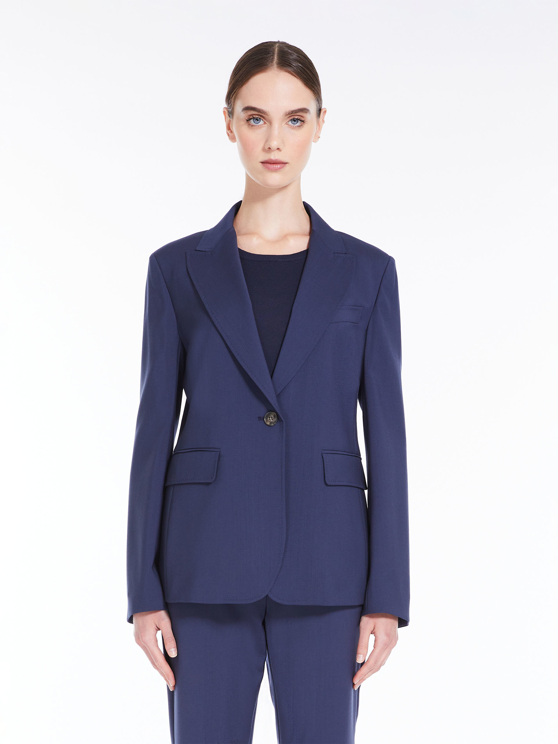 MAX MARA - Wool blazer - NAVY - MAX MARA SALE